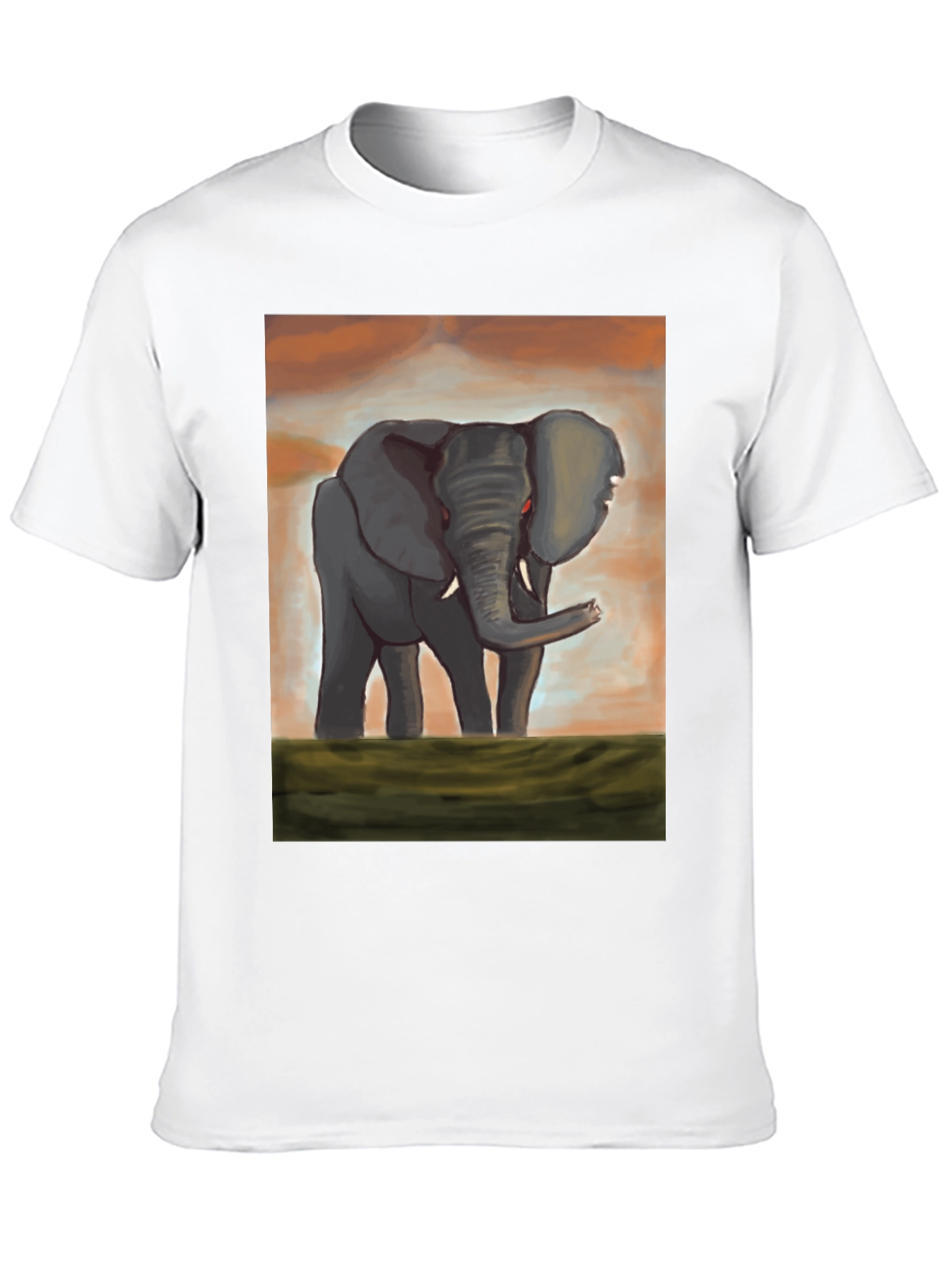 Elephant Graphic T-Shirt - Unique Artistic Design