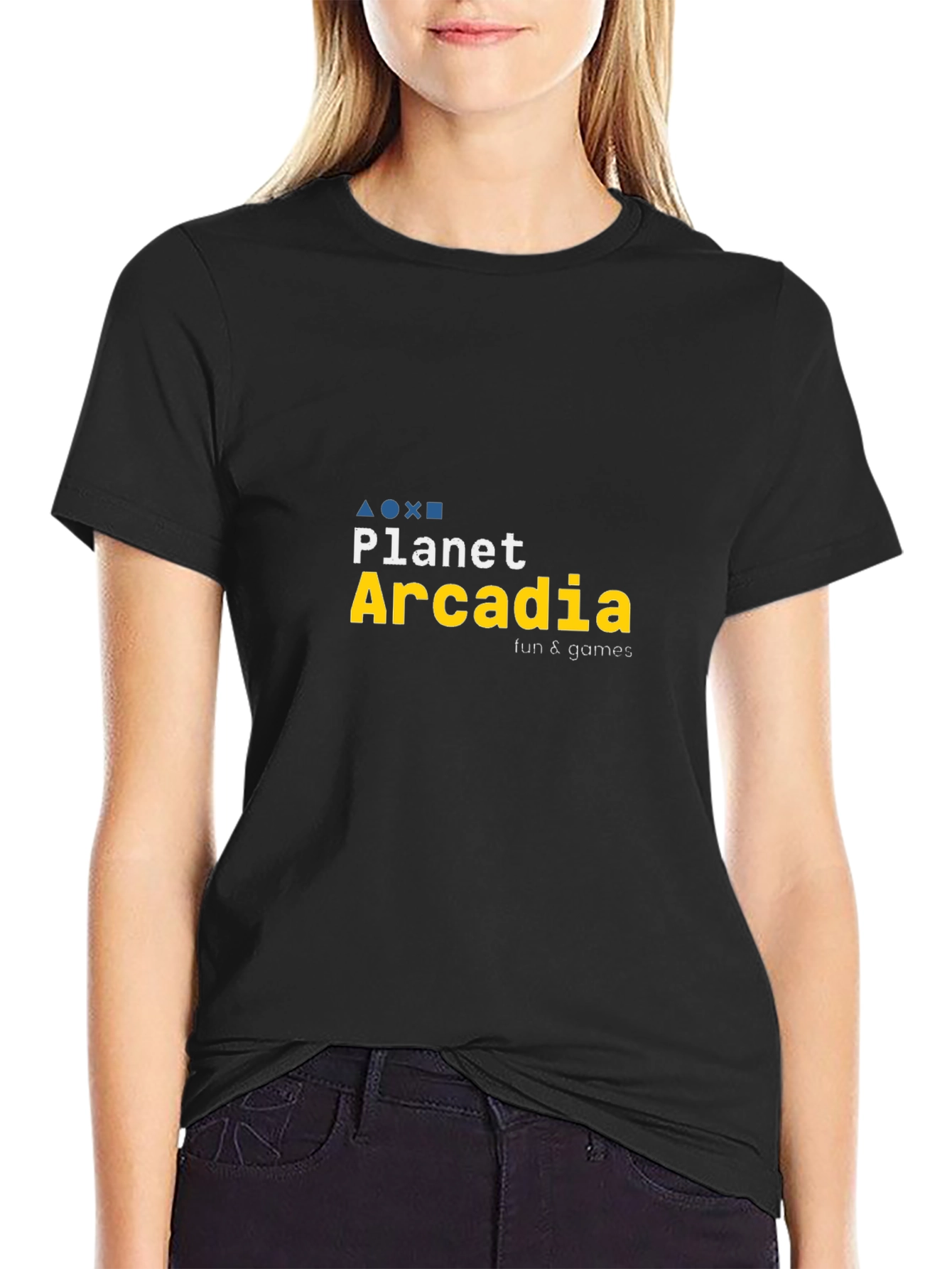 Planet Arcadia Black Graphic T-Shirt