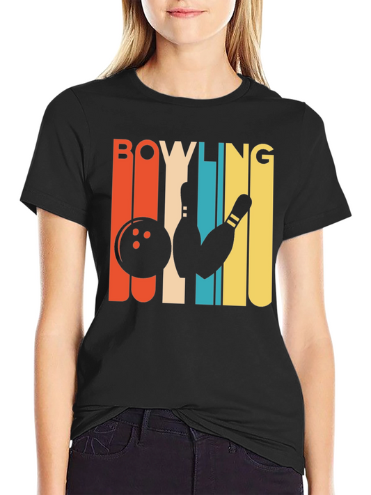 Retro Bowling T-Shirt - Vintage Style Graphic Tee
