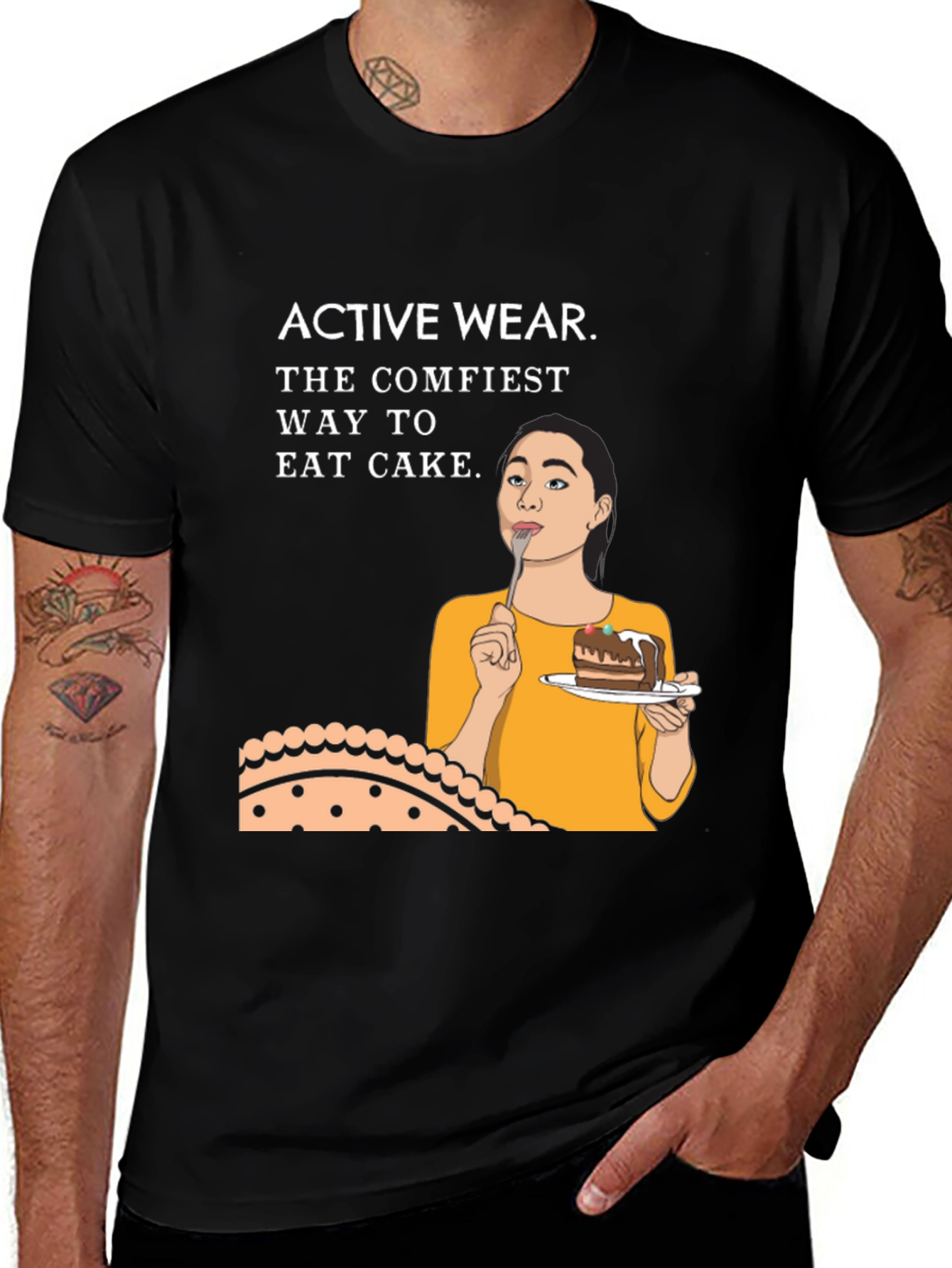 Active Wear Cake T-Shirt - Comfiest Way to Indulge