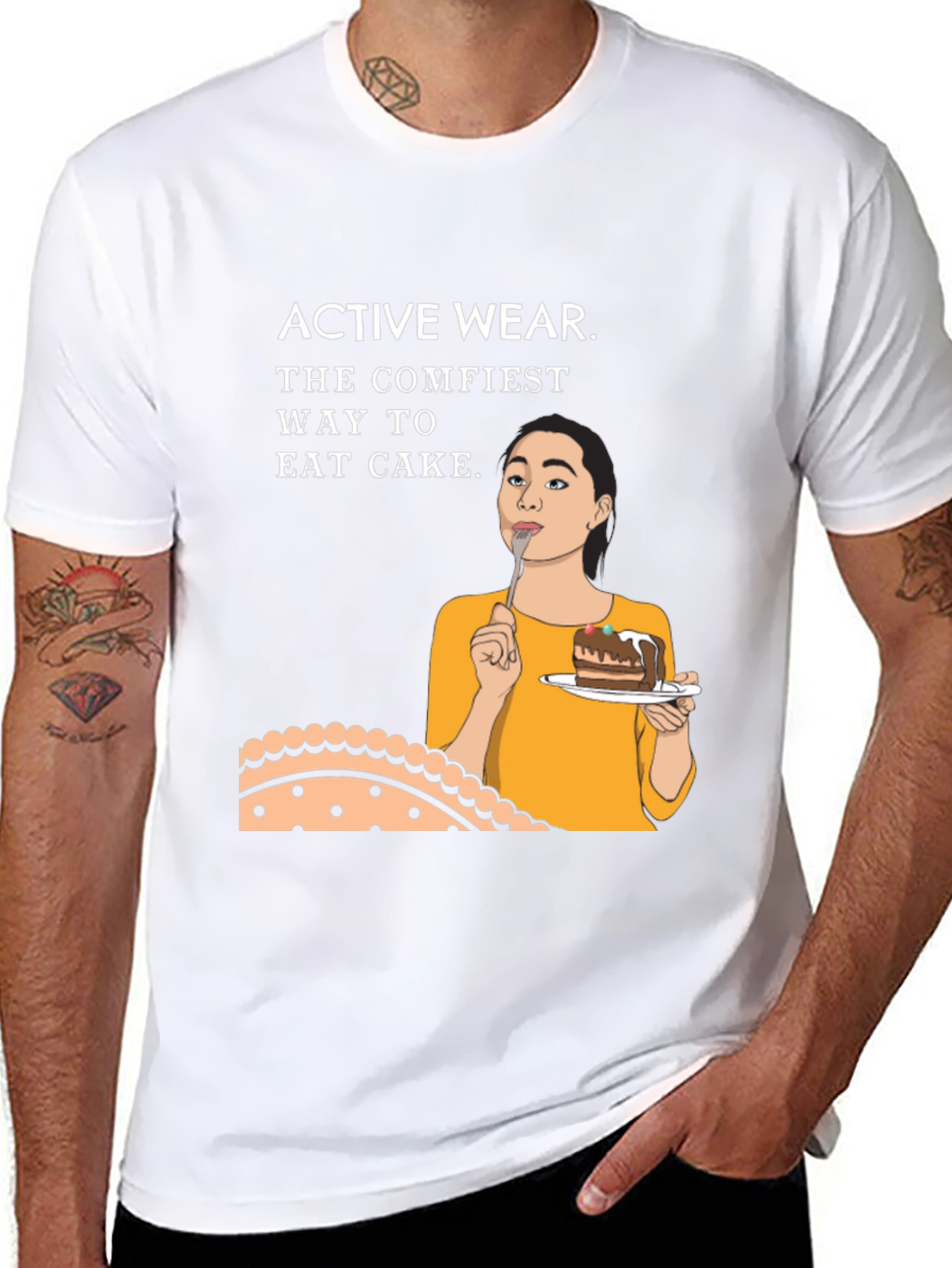 Active Wear Cake T-Shirt - Comfiest Way to Indulge