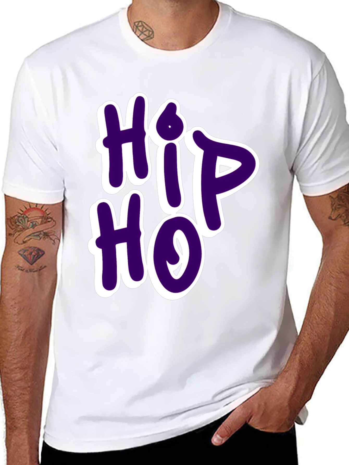 Hip Hop Graphic Tee - Casual Wear