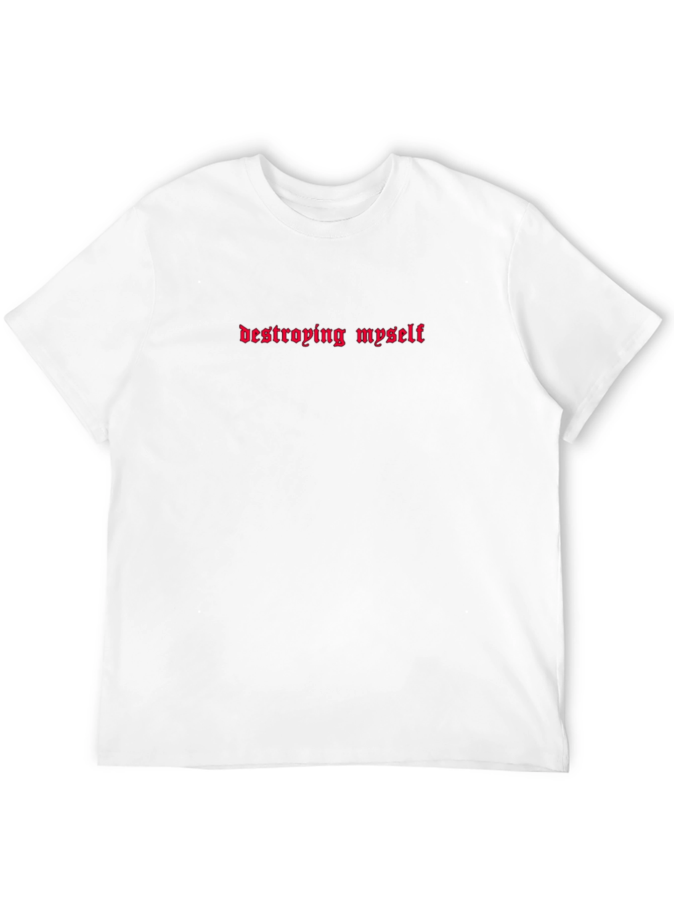 Destroying Myself Graphic Tee - Bold Statement T-Shirt