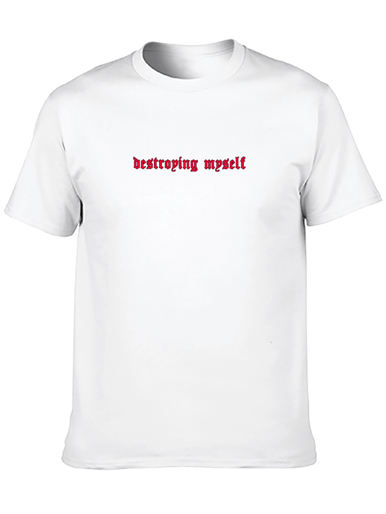 Destroying Myself Graphic Tee - Bold Statement T-Shirt