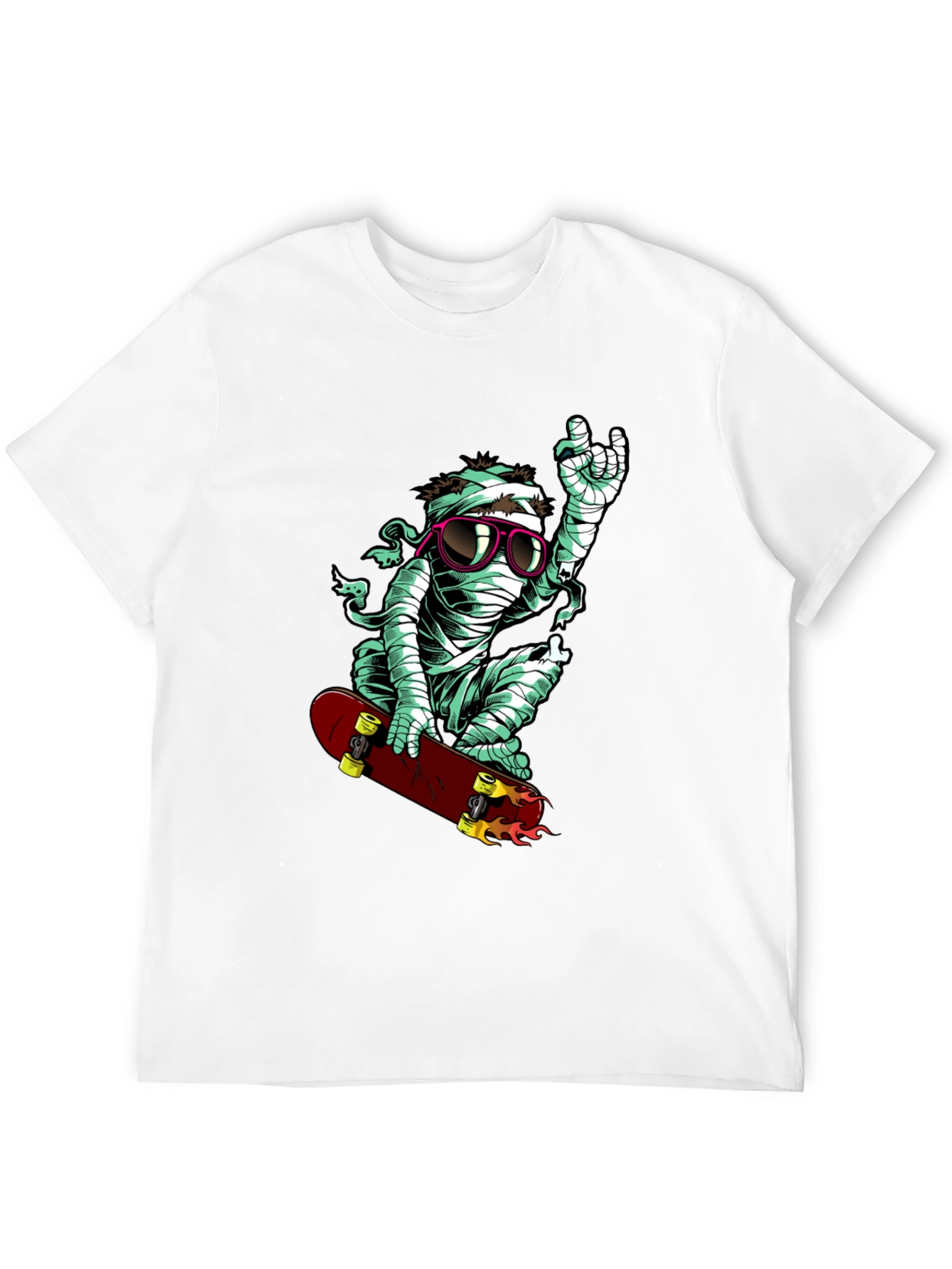 Skateboarding Mummy Graphic Tee - Cool & Casual