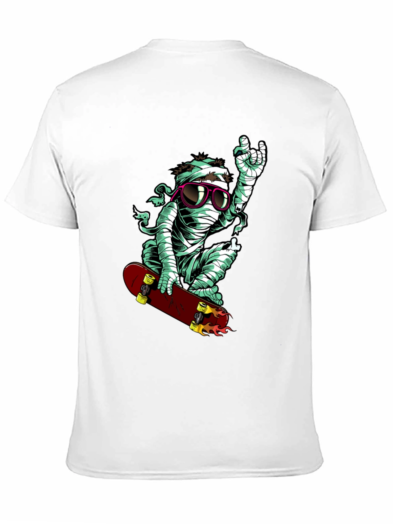 Skateboarding Mummy Graphic Tee - Cool & Casual