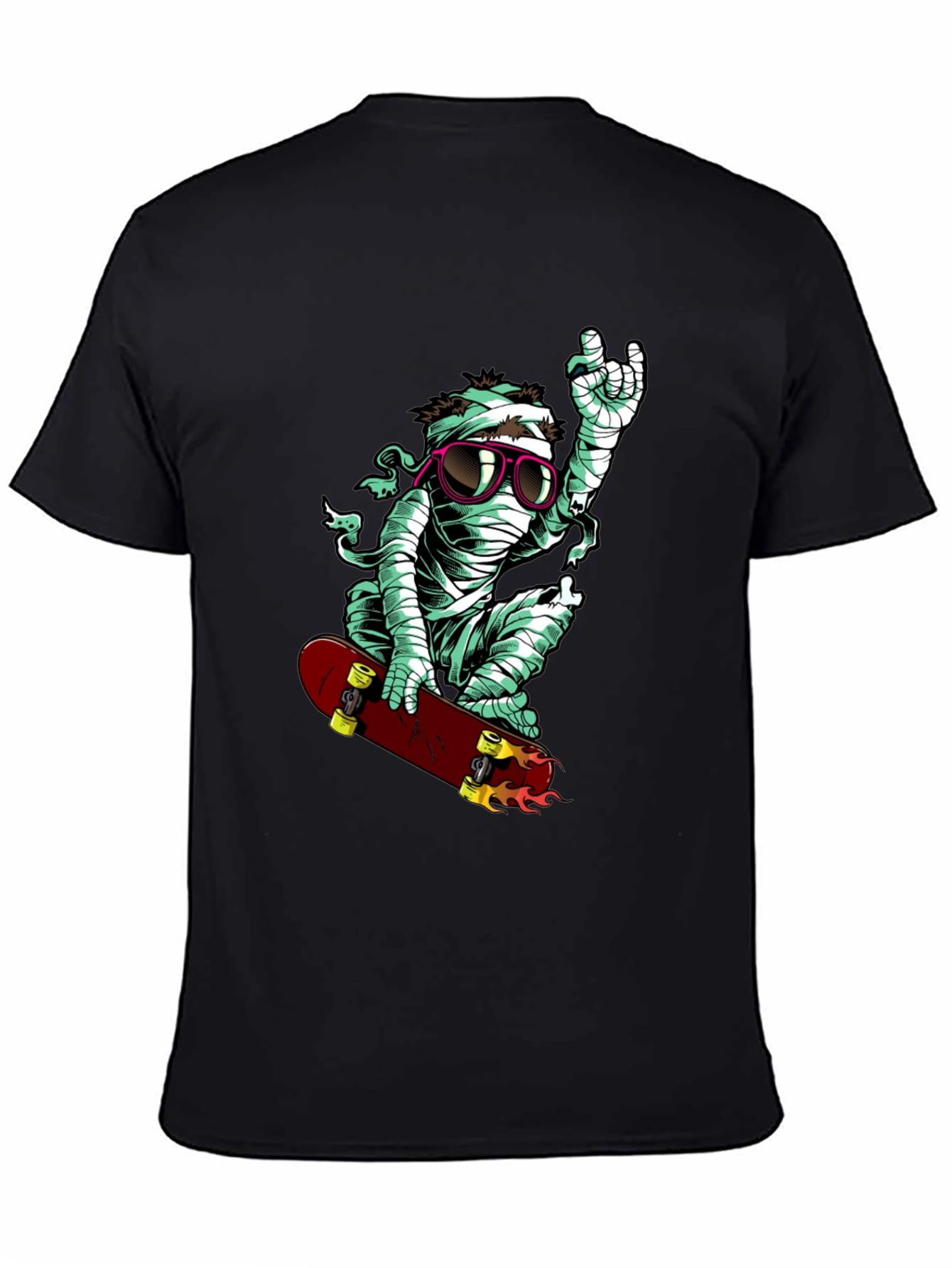 Skateboarding Mummy Graphic Tee - Cool & Casual