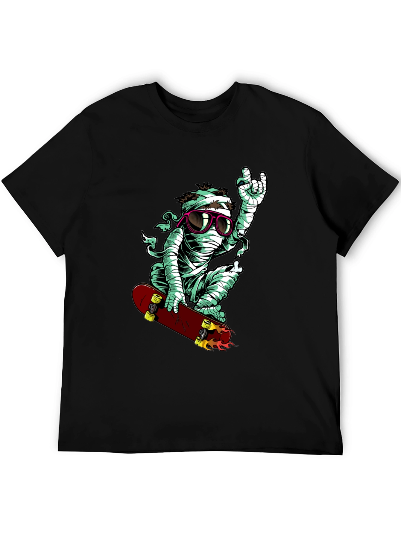 Skateboarding Mummy Graphic Tee - Cool & Casual