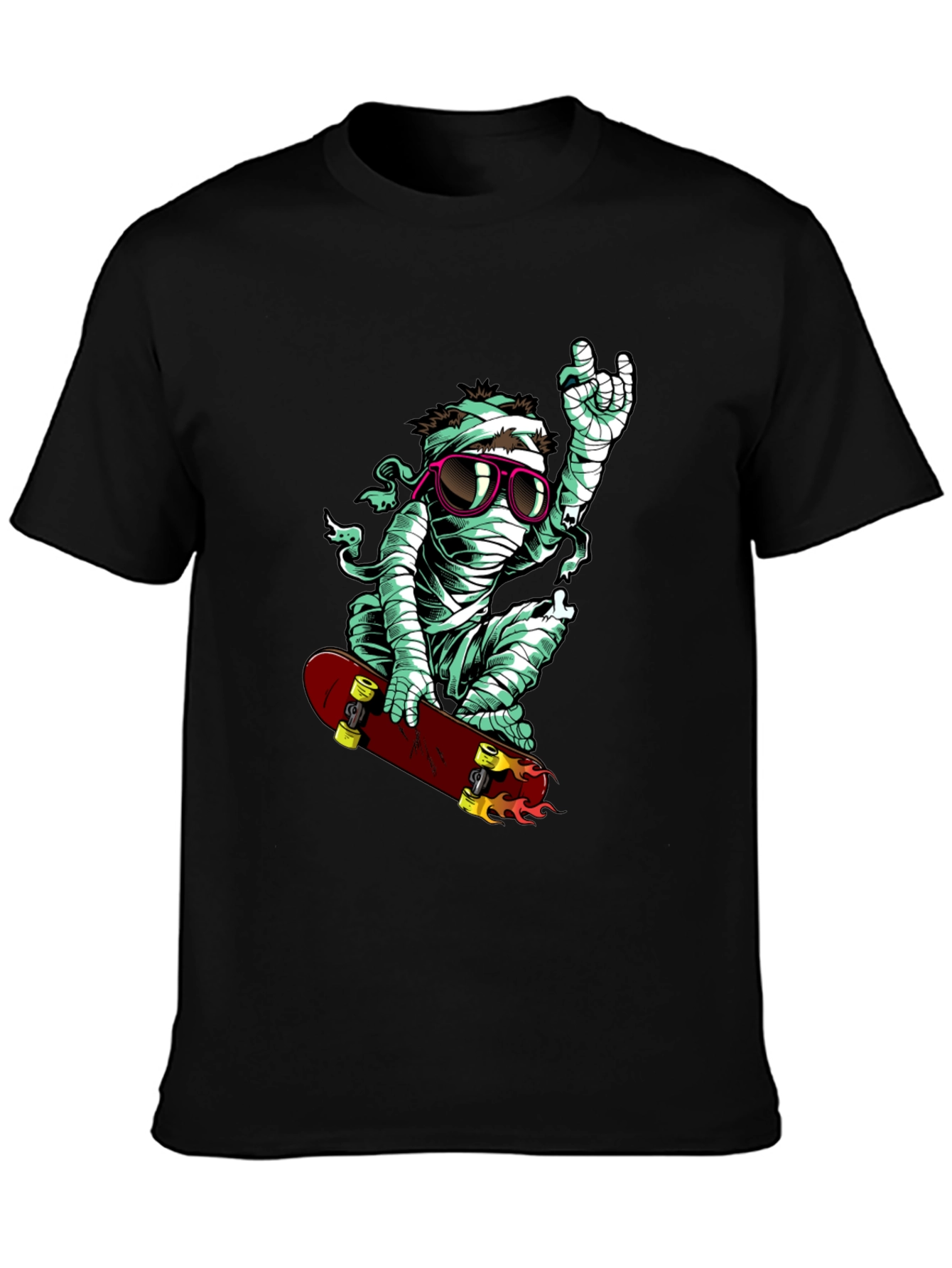 Skateboarding Mummy Graphic Tee - Cool & Casual