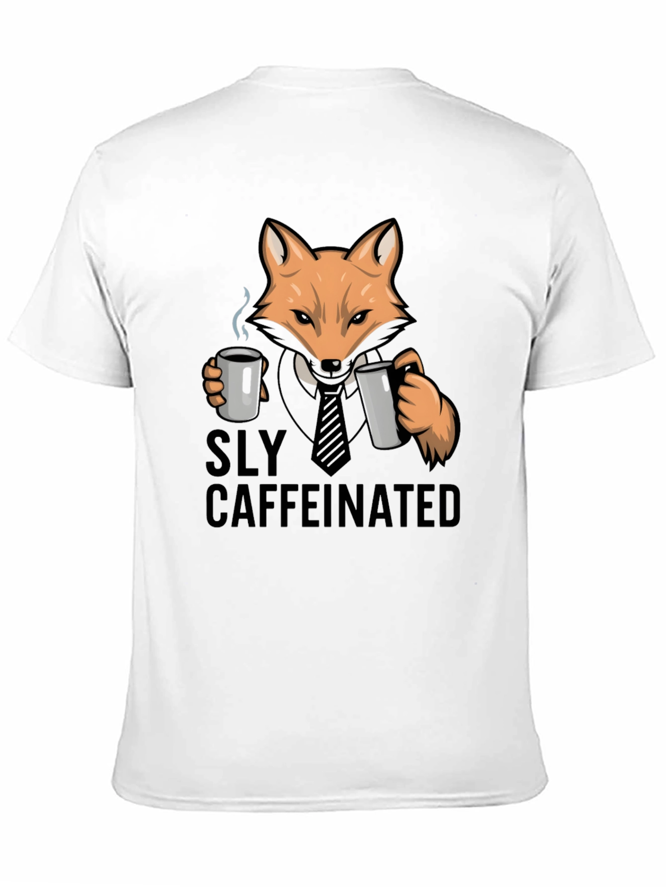 Sly Caffeinated Fox Black T-Shirt