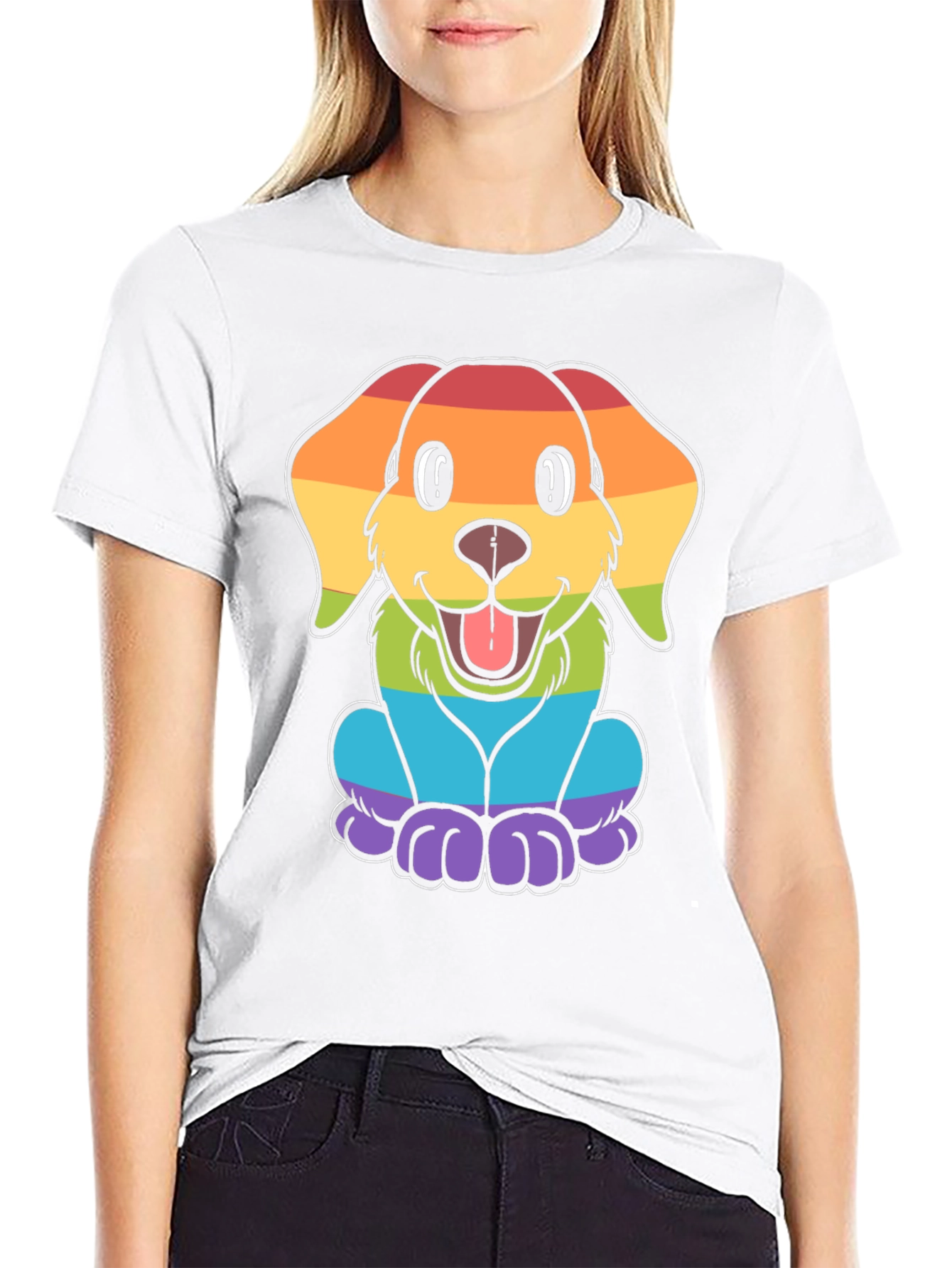 Rainbow Dog Graphic Tee - Pride Apparel