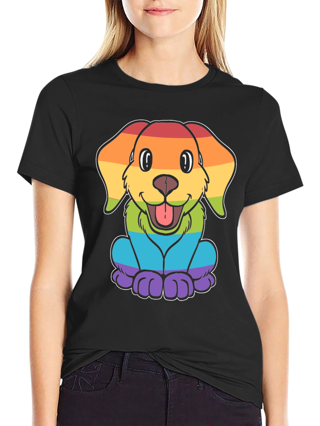 Rainbow Dog Graphic Tee - Pride Apparel