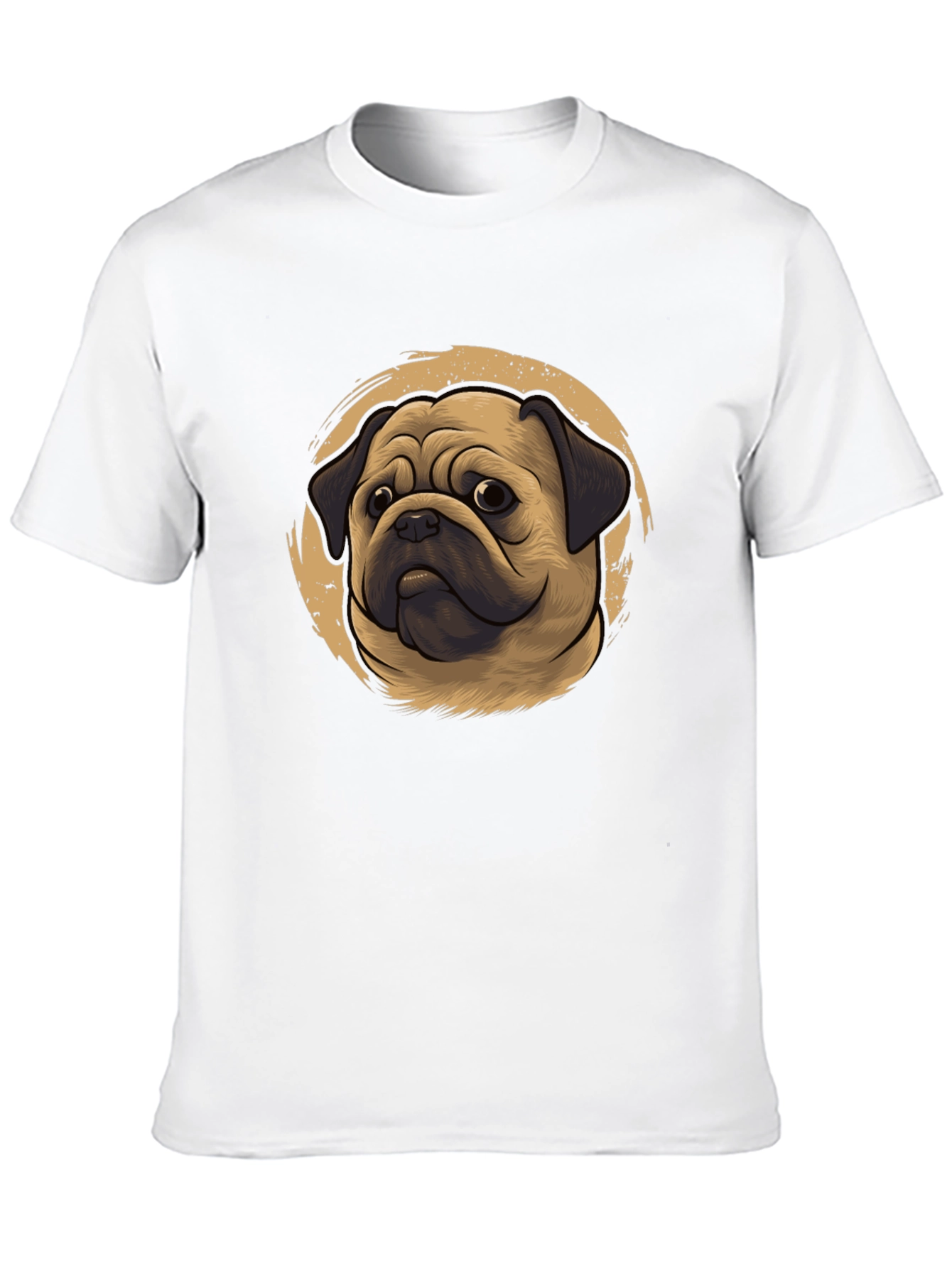 Pug Portrait Graphic Tee - Black