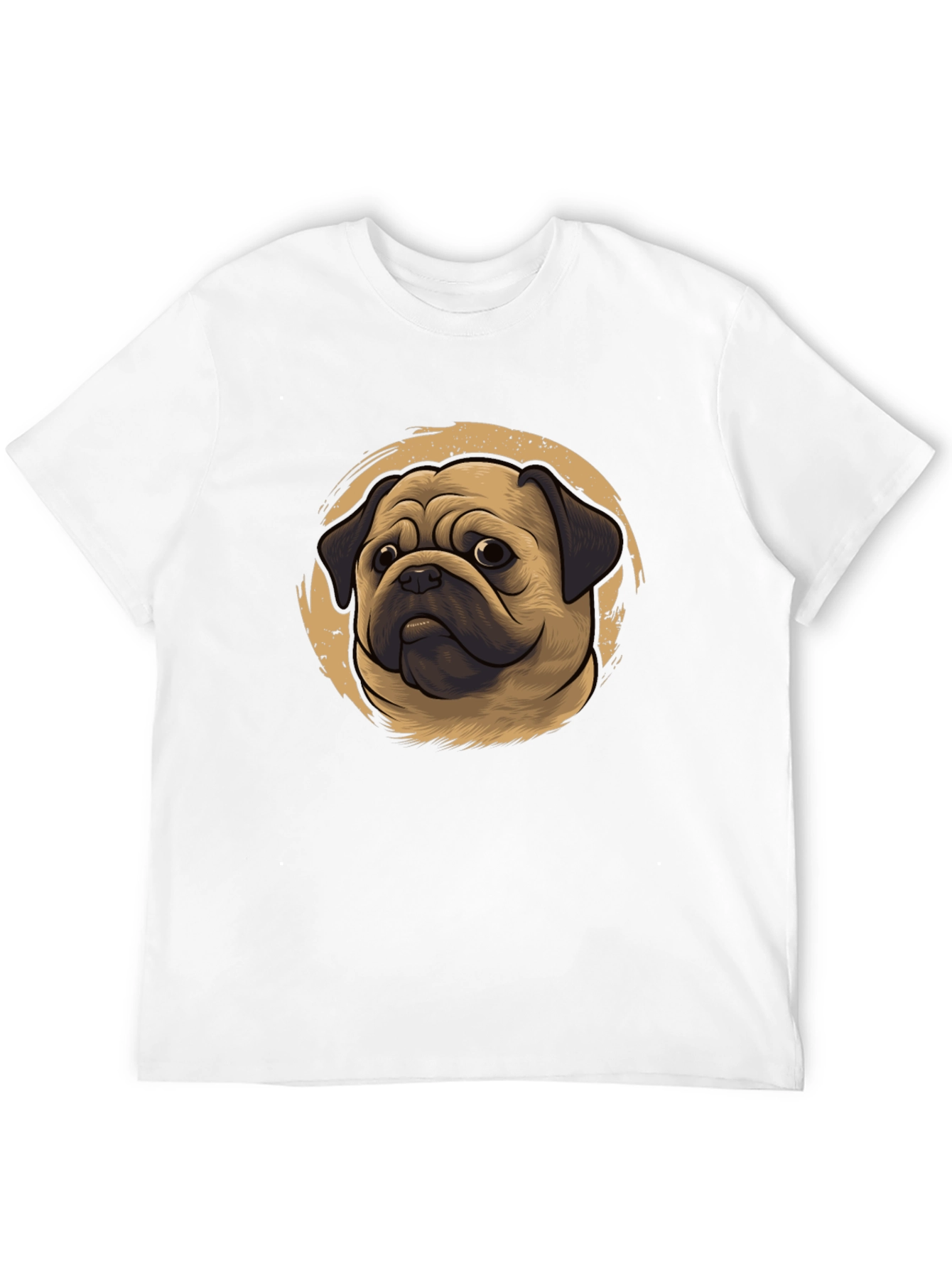 Pug Portrait Graphic Tee - Black