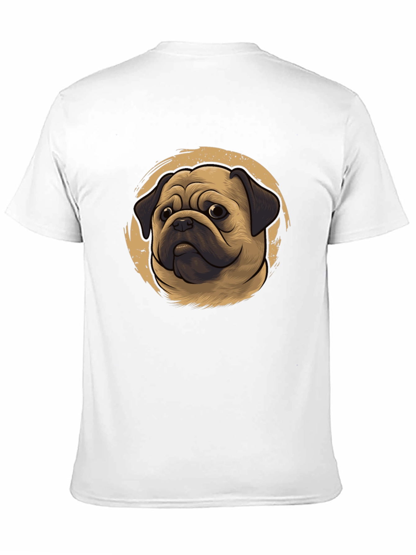 Pug Portrait Graphic Tee - Black