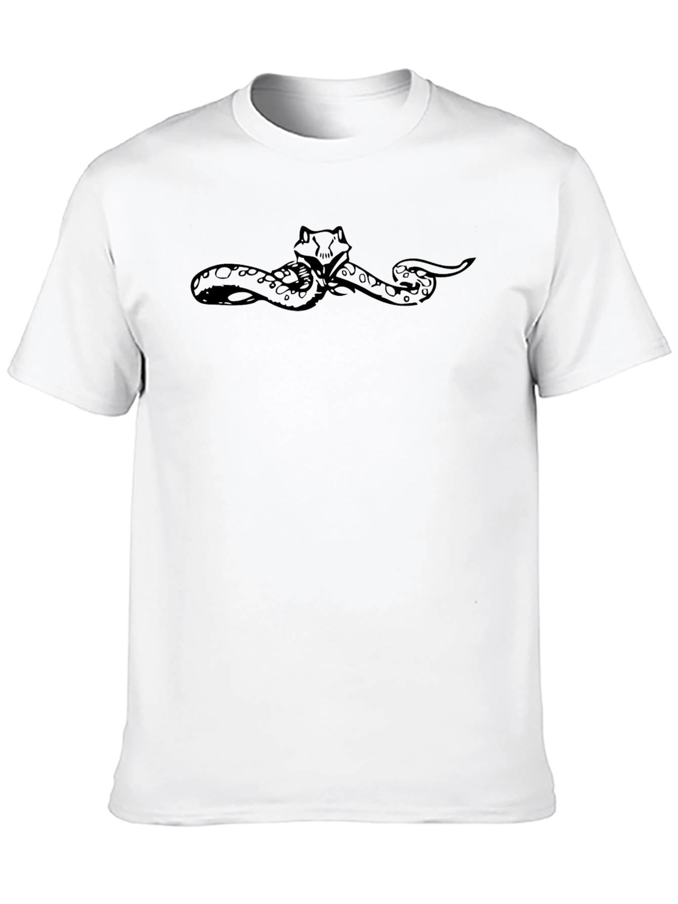Snake Graphic T-Shirt - Mens Black Tee