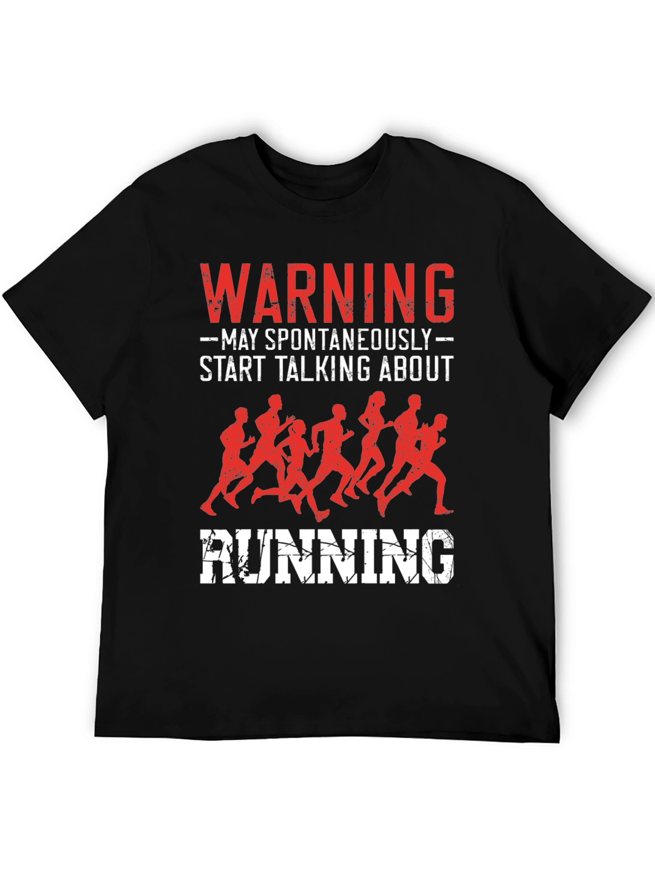 Warning May Spontaneously Start Talking About Running T-Shirt