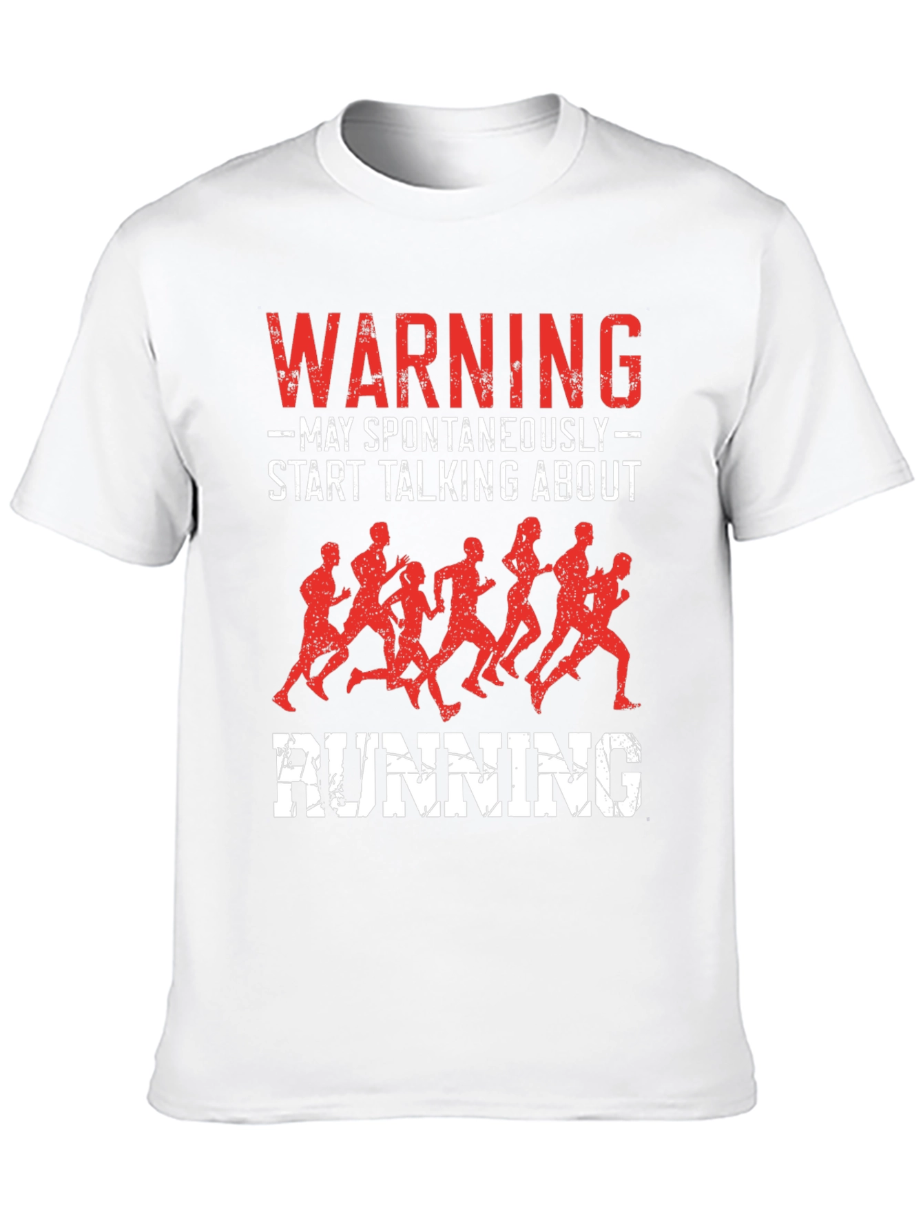 Warning May Spontaneously Start Talking About Running T-Shirt