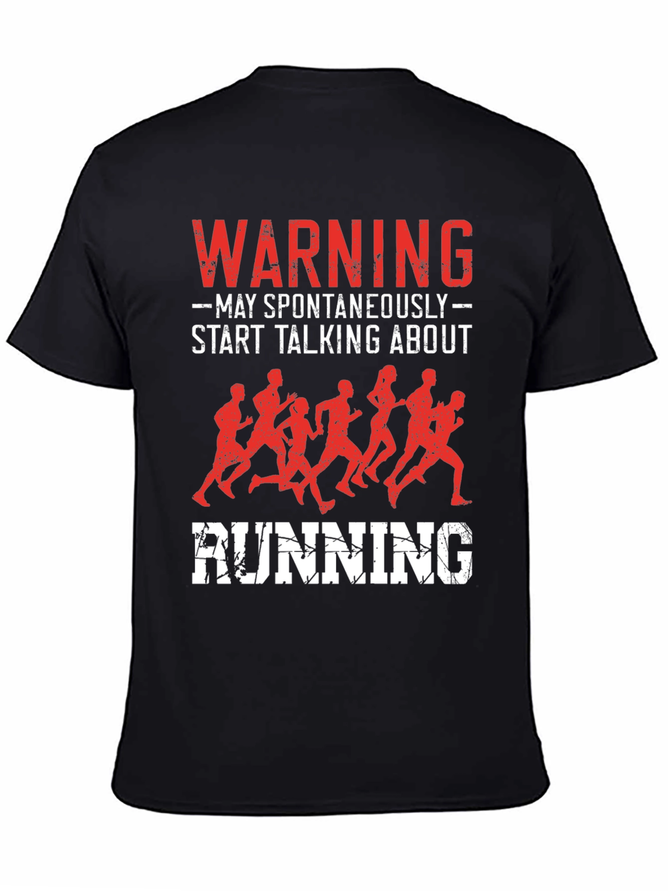 Warning May Spontaneously Start Talking About Running T-Shirt