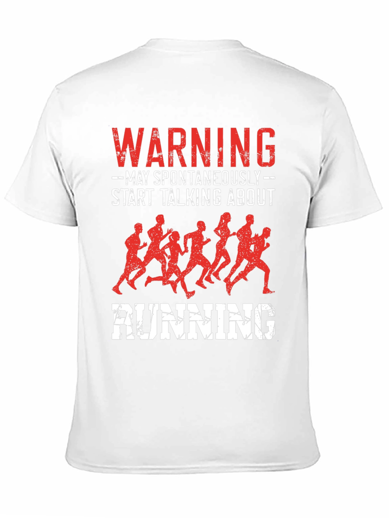 Warning May Spontaneously Start Talking About Running T-Shirt