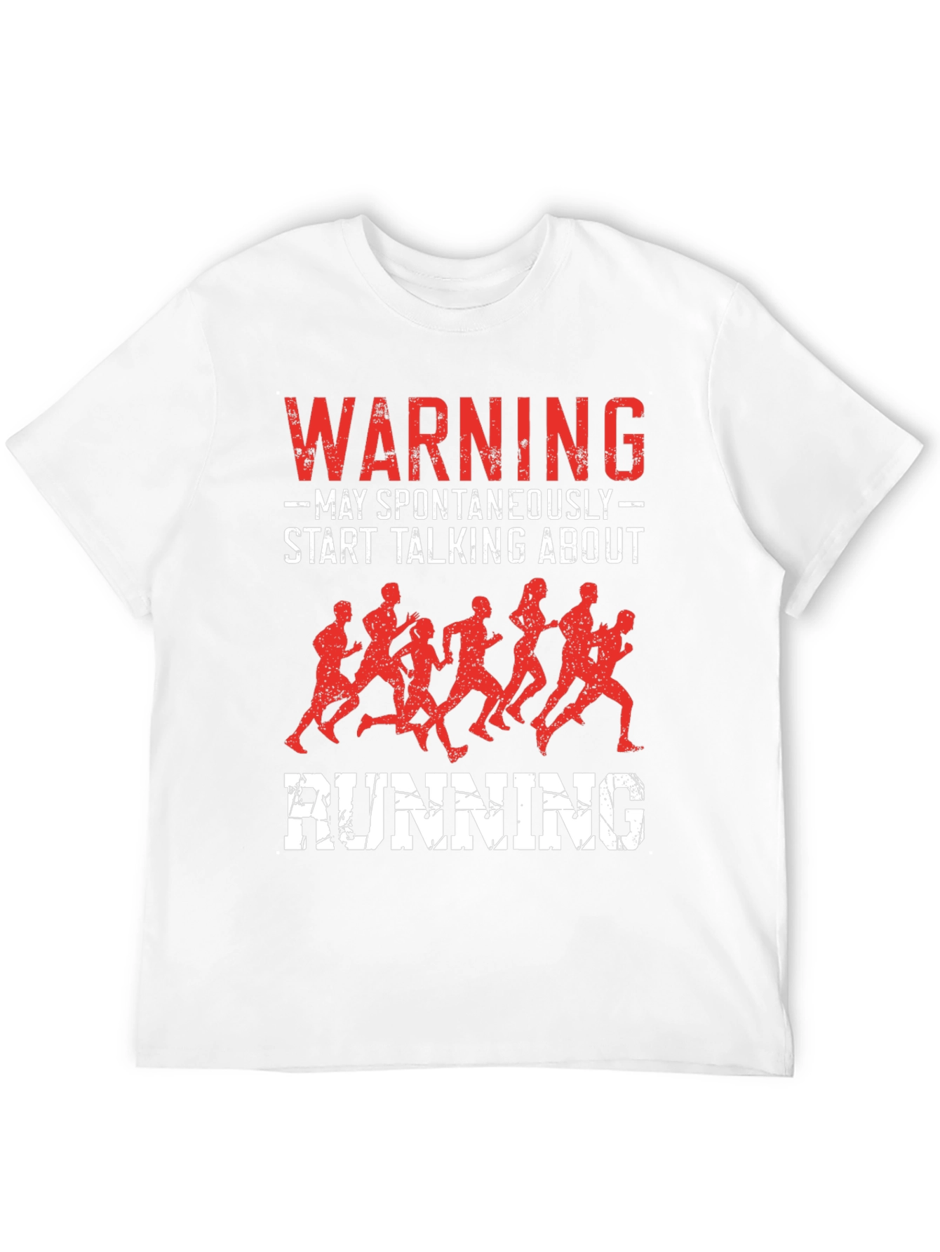 Warning May Spontaneously Start Talking About Running T-Shirt