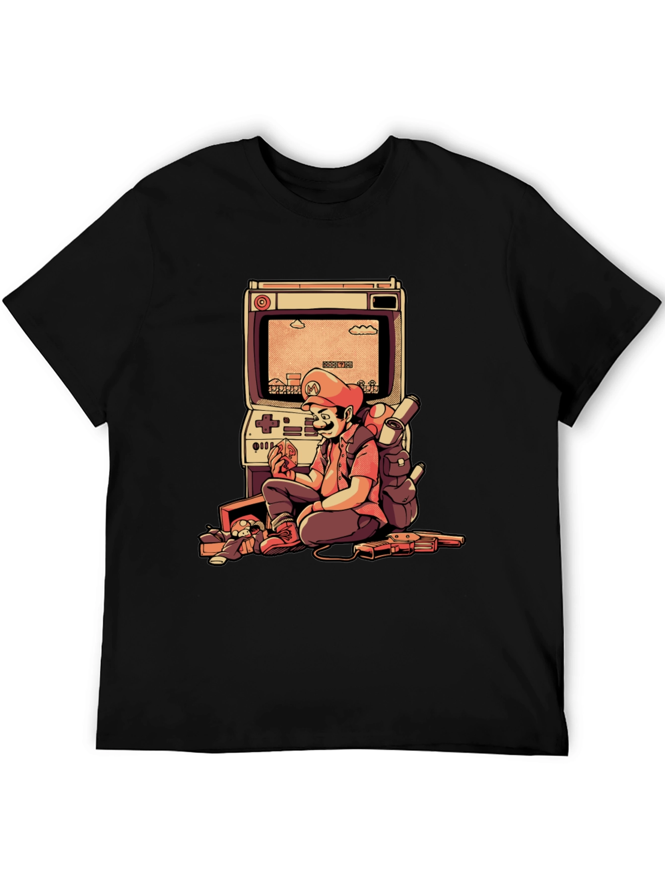 Retro Gamer Tee - Mario Arcade Design