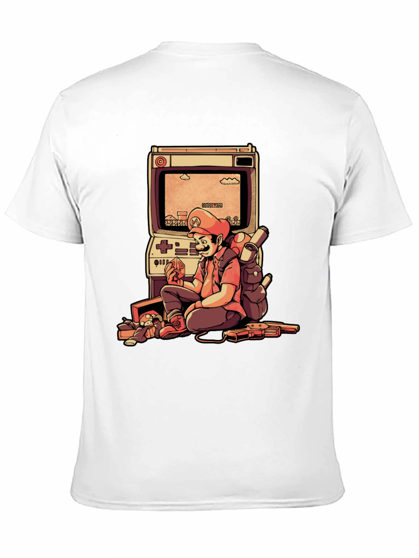 Retro Gamer Tee - Mario Arcade Design