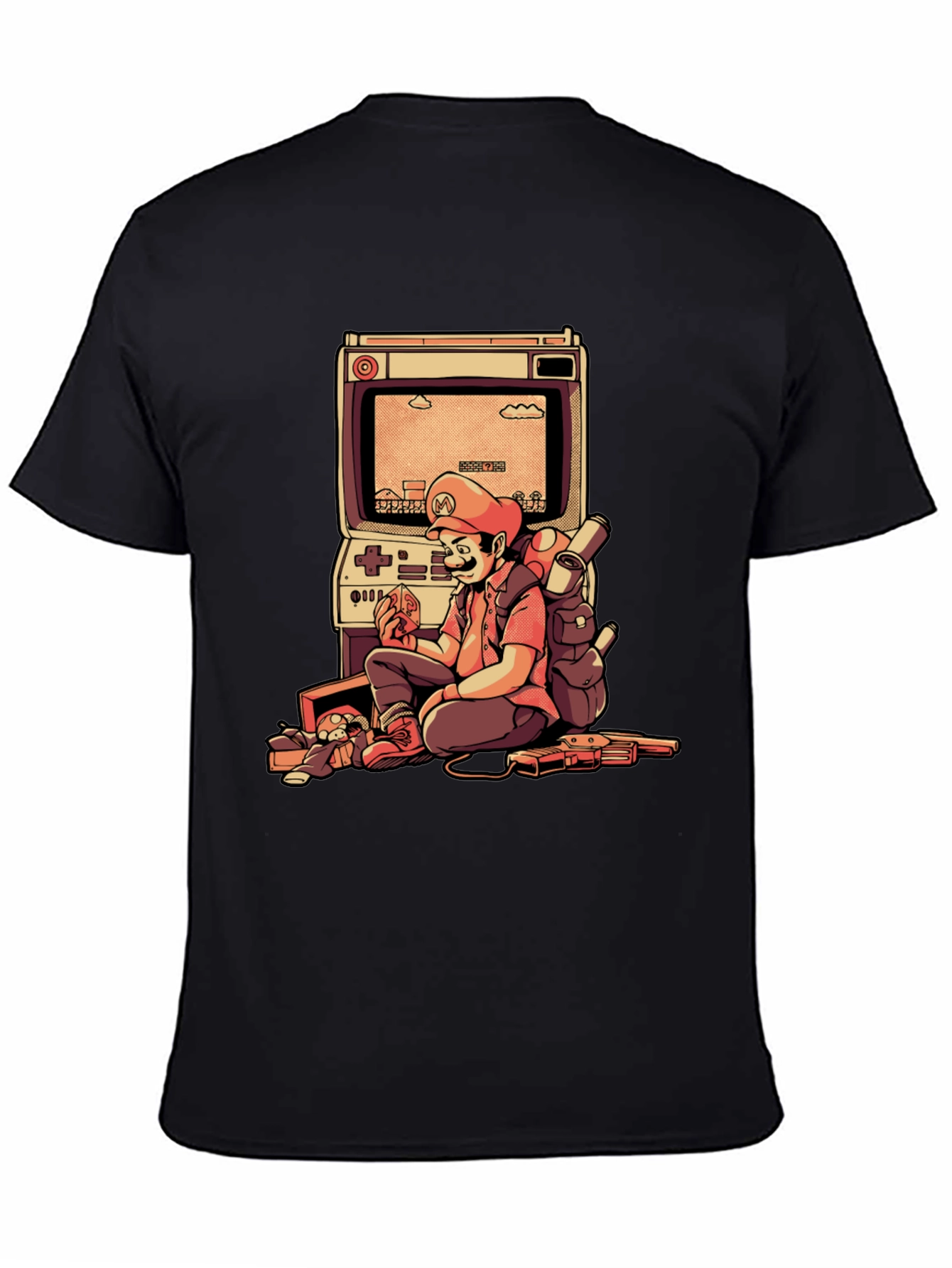 Retro Gamer Tee - Mario Arcade Design