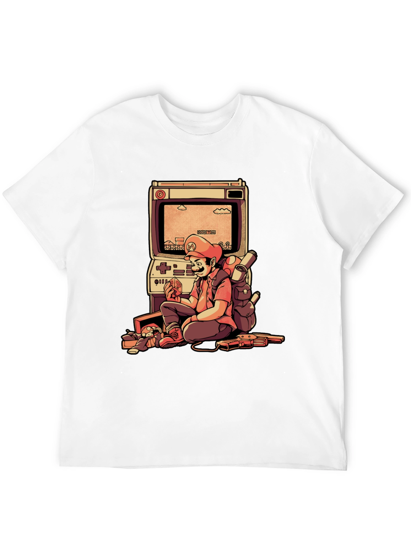 Retro Gamer Tee - Mario Arcade Design