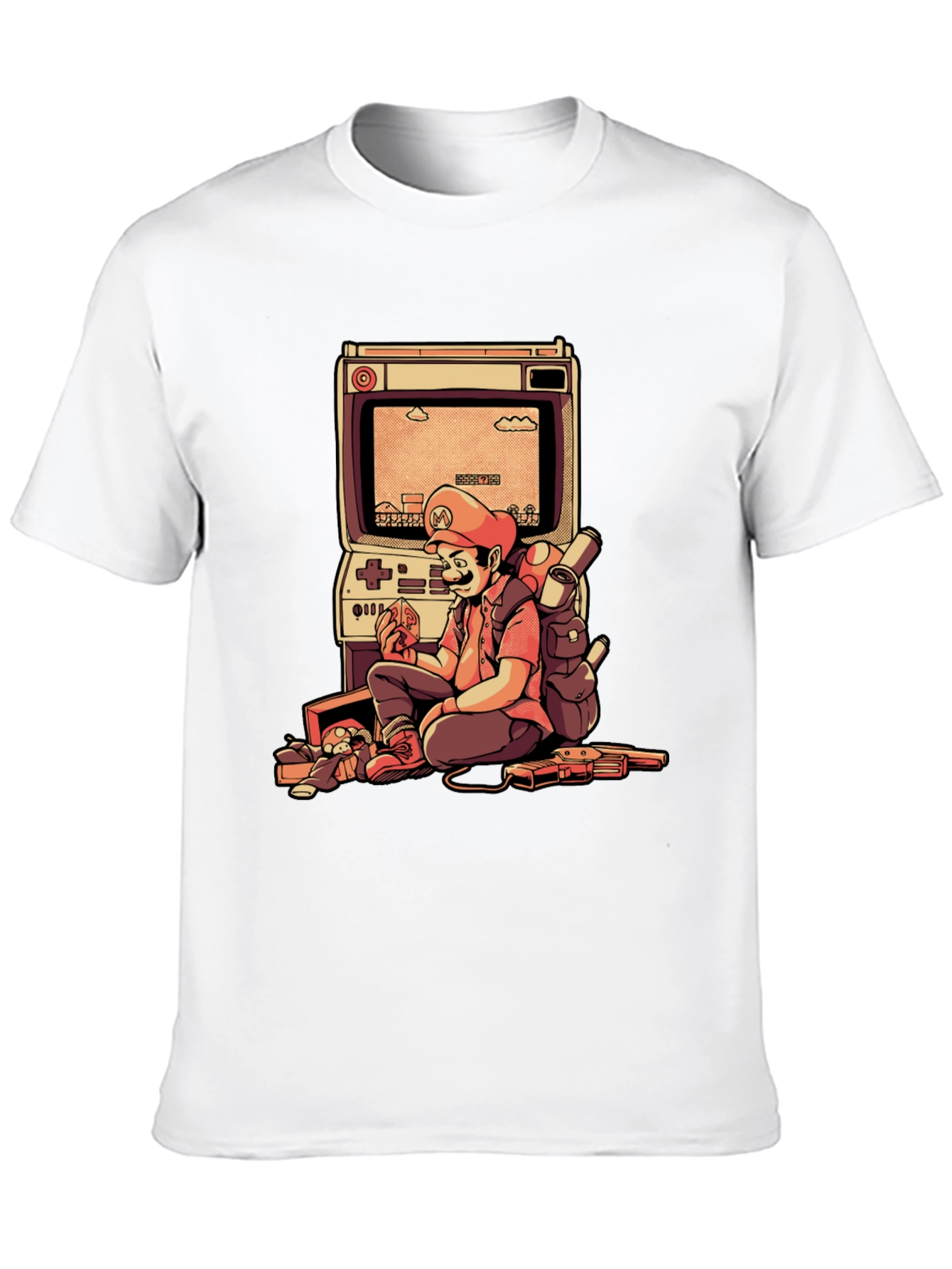 Retro Gamer Tee - Mario Arcade Design