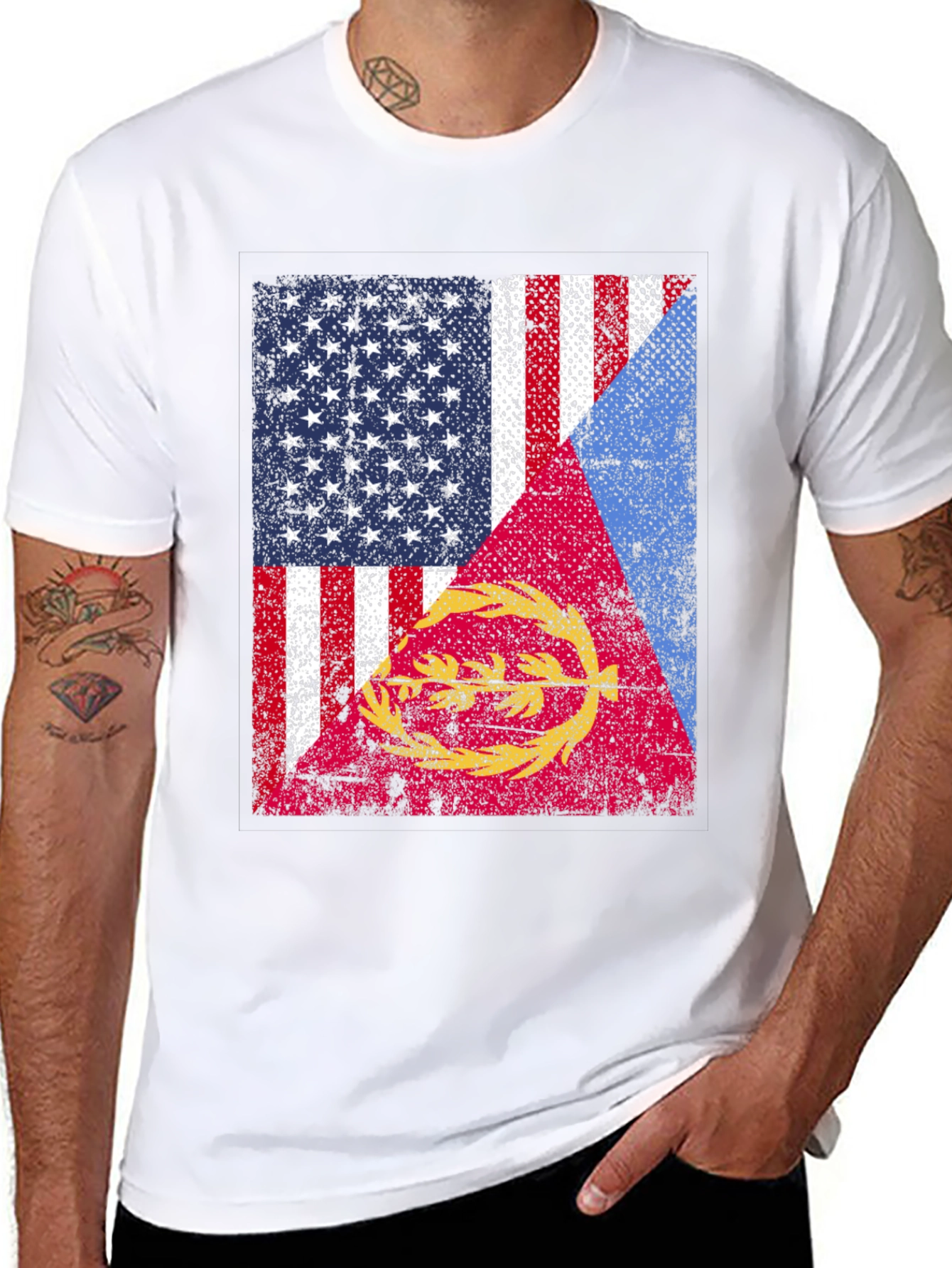 USA Eritrea Flag T-Shirt
