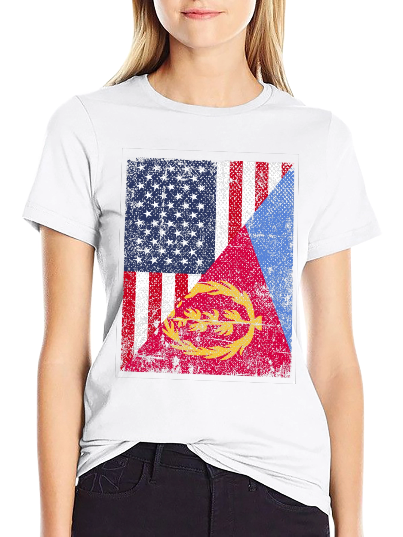USA Eritrea Flag T-Shirt