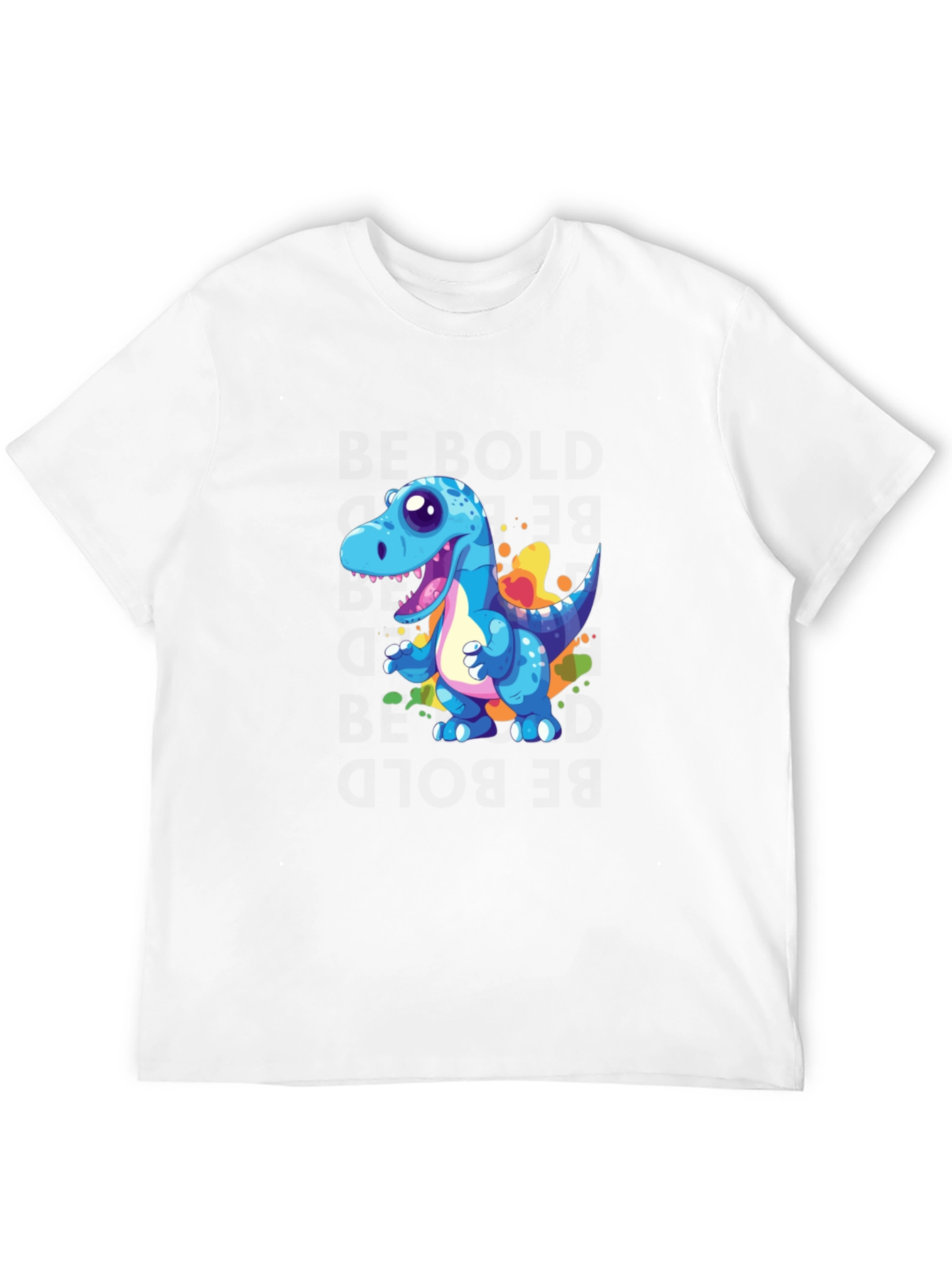 Cartoon Dinosaur Graphic Black T-Shirt