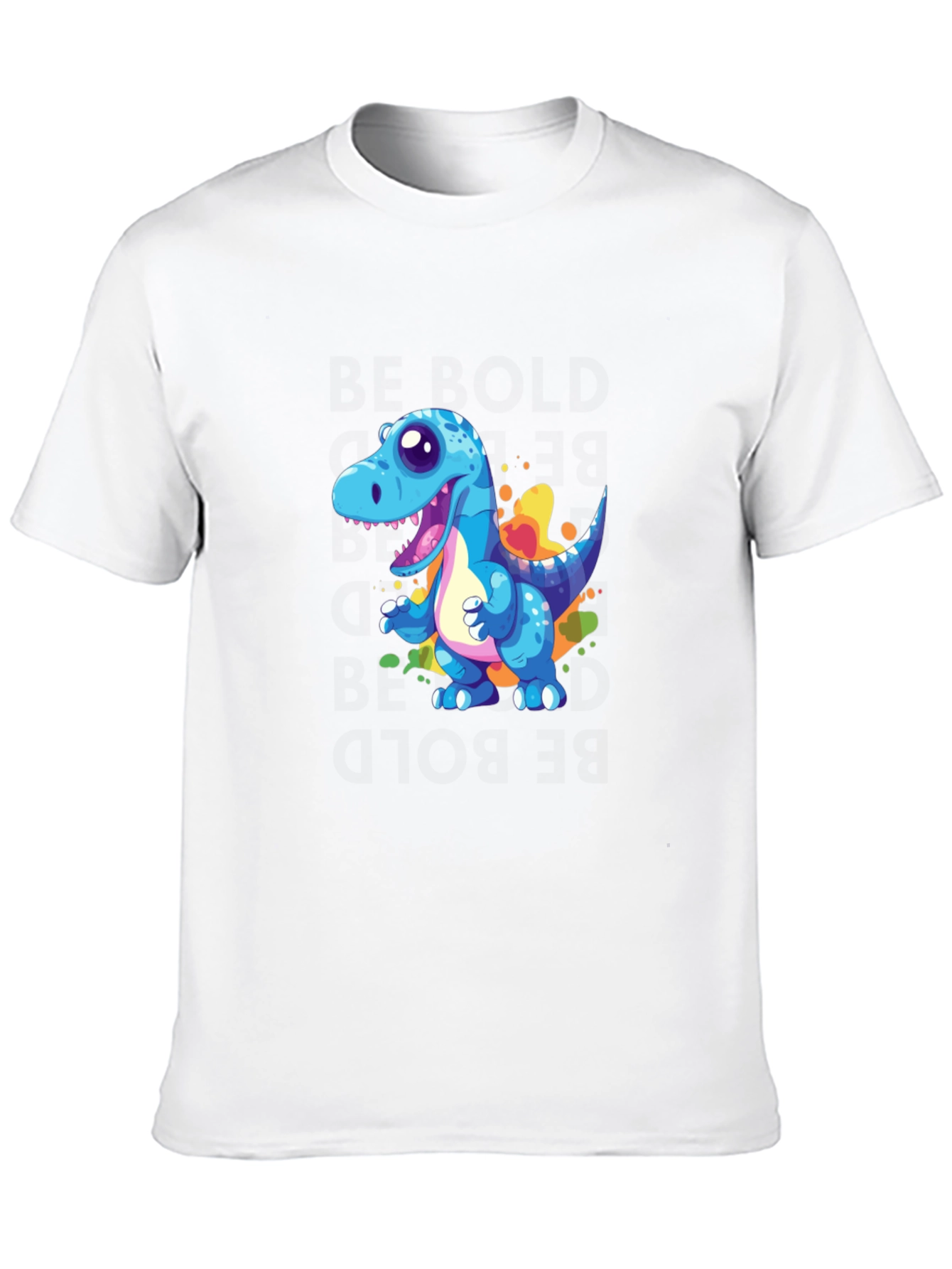 Cartoon Dinosaur Graphic Black T-Shirt
