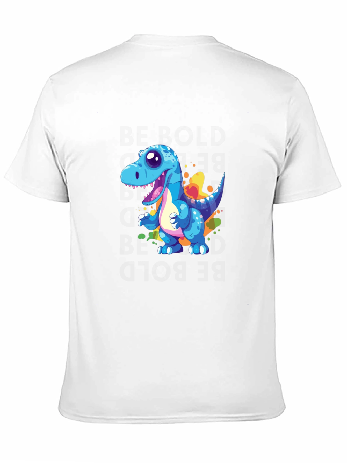 Cartoon Dinosaur Graphic Black T-Shirt