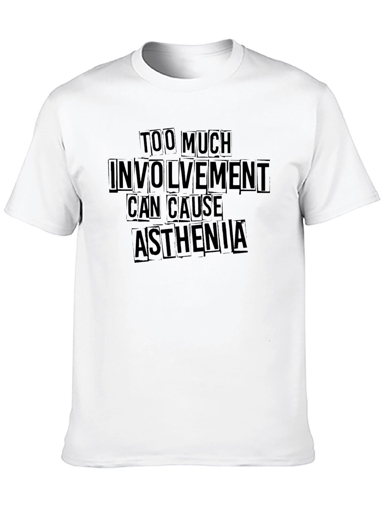 Too Much Involvement Asthenia Black T-Shirt