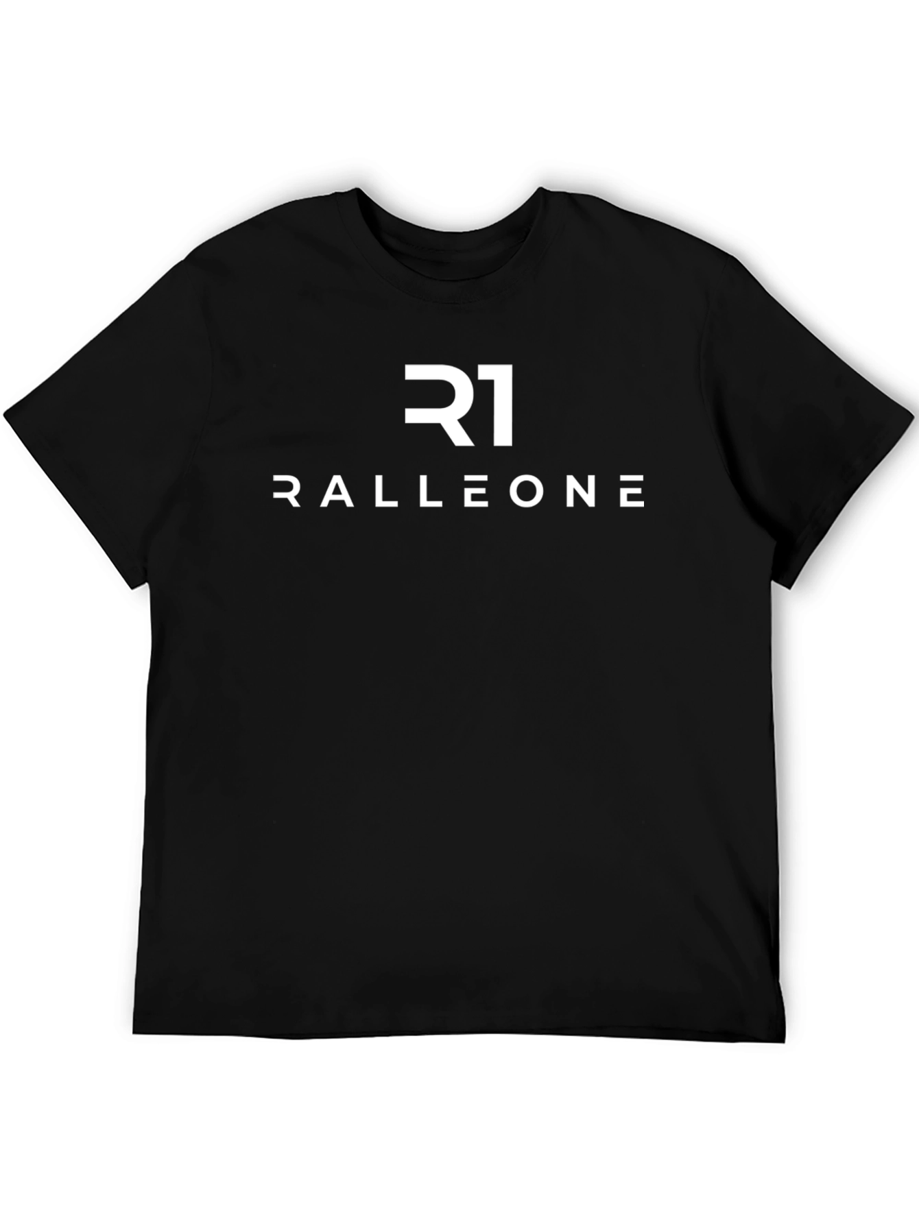 Ralleone Black Graphic Tee - Modern Streetwear Style