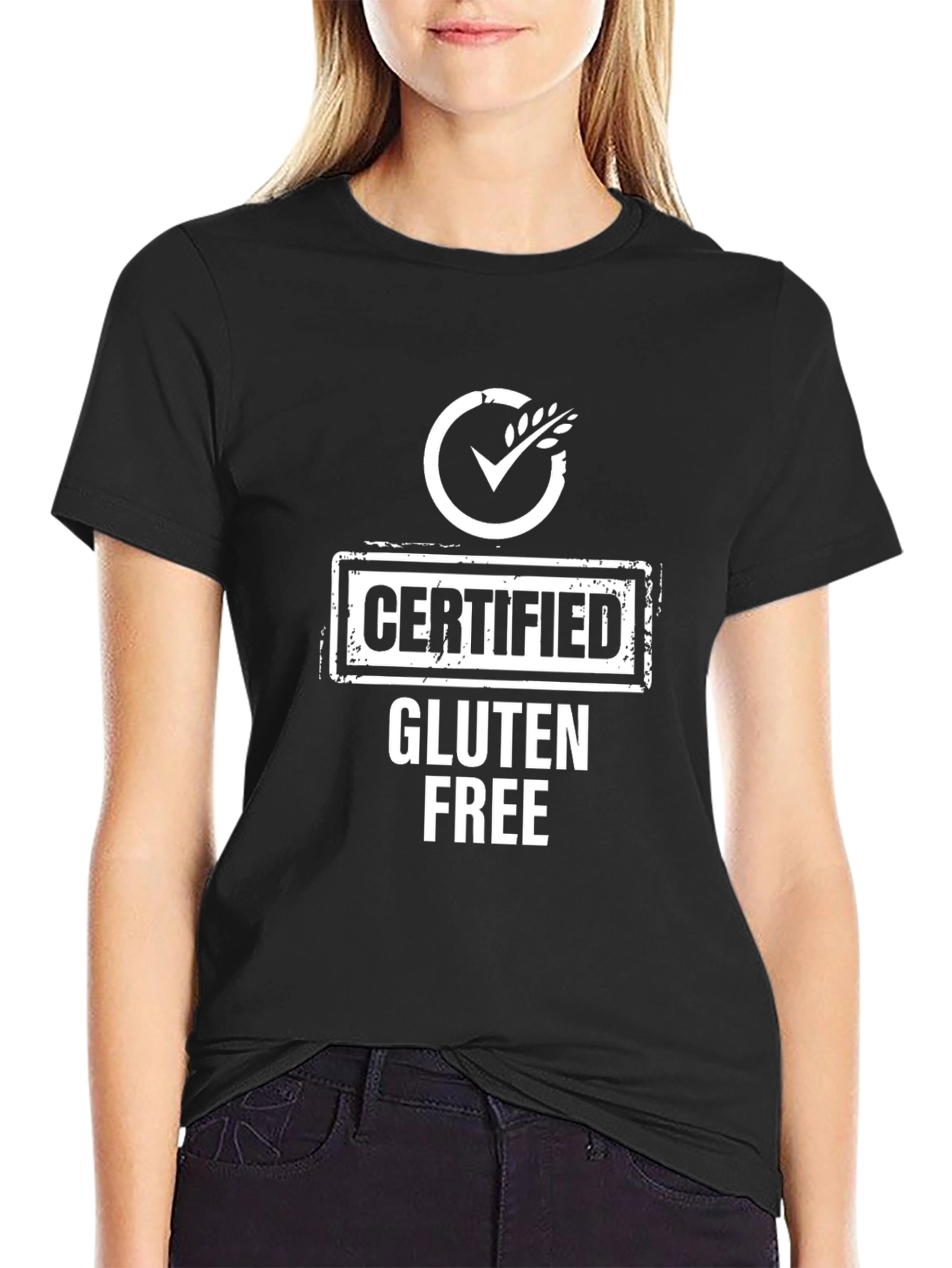 Certified Gluten-Free Black T-Shirt
