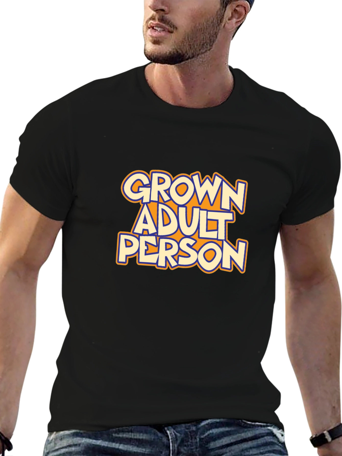 Grown Adult Person Graphic T-Shirt