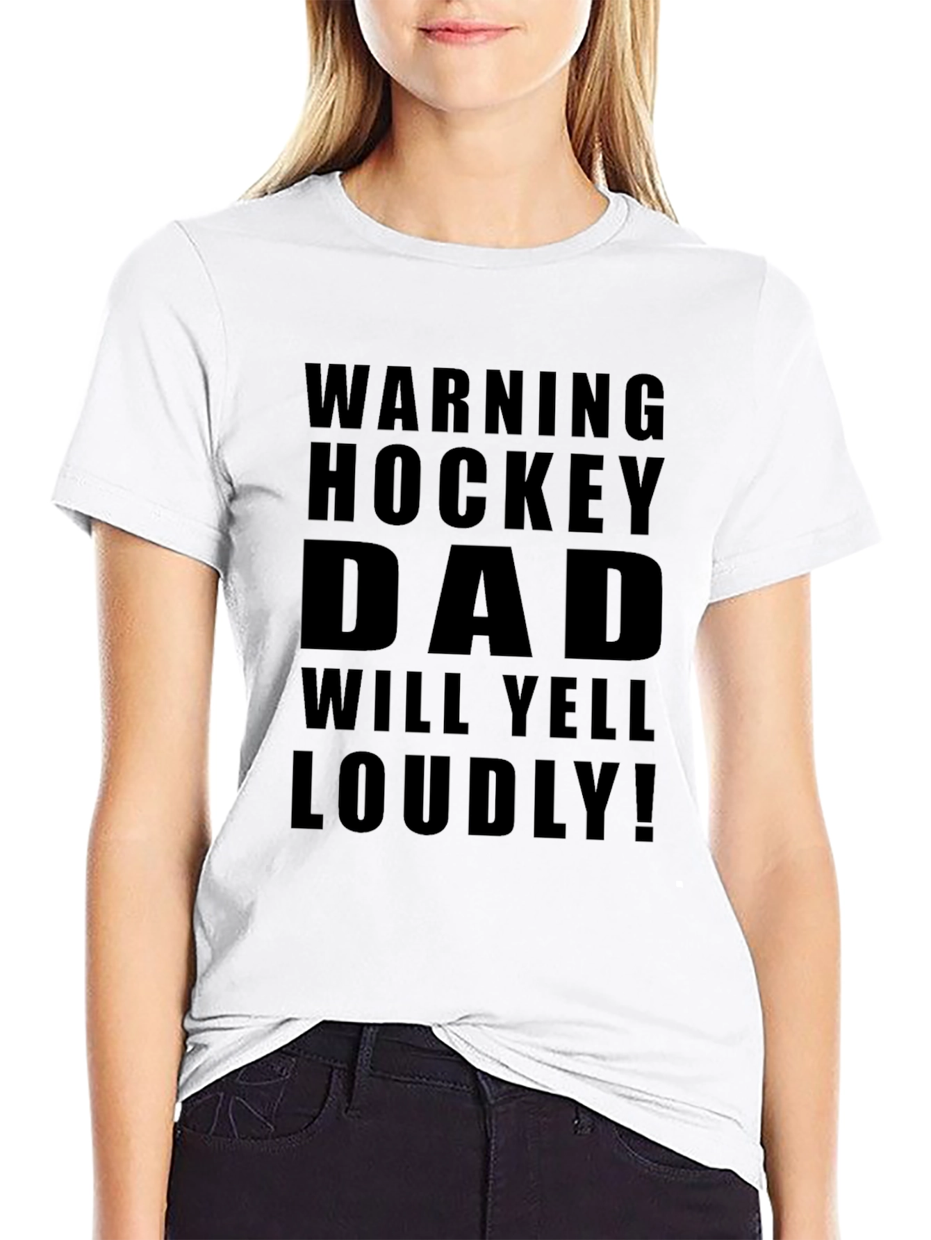 Warning Hockey Dad T-Shirt - Loud Supporter Tee