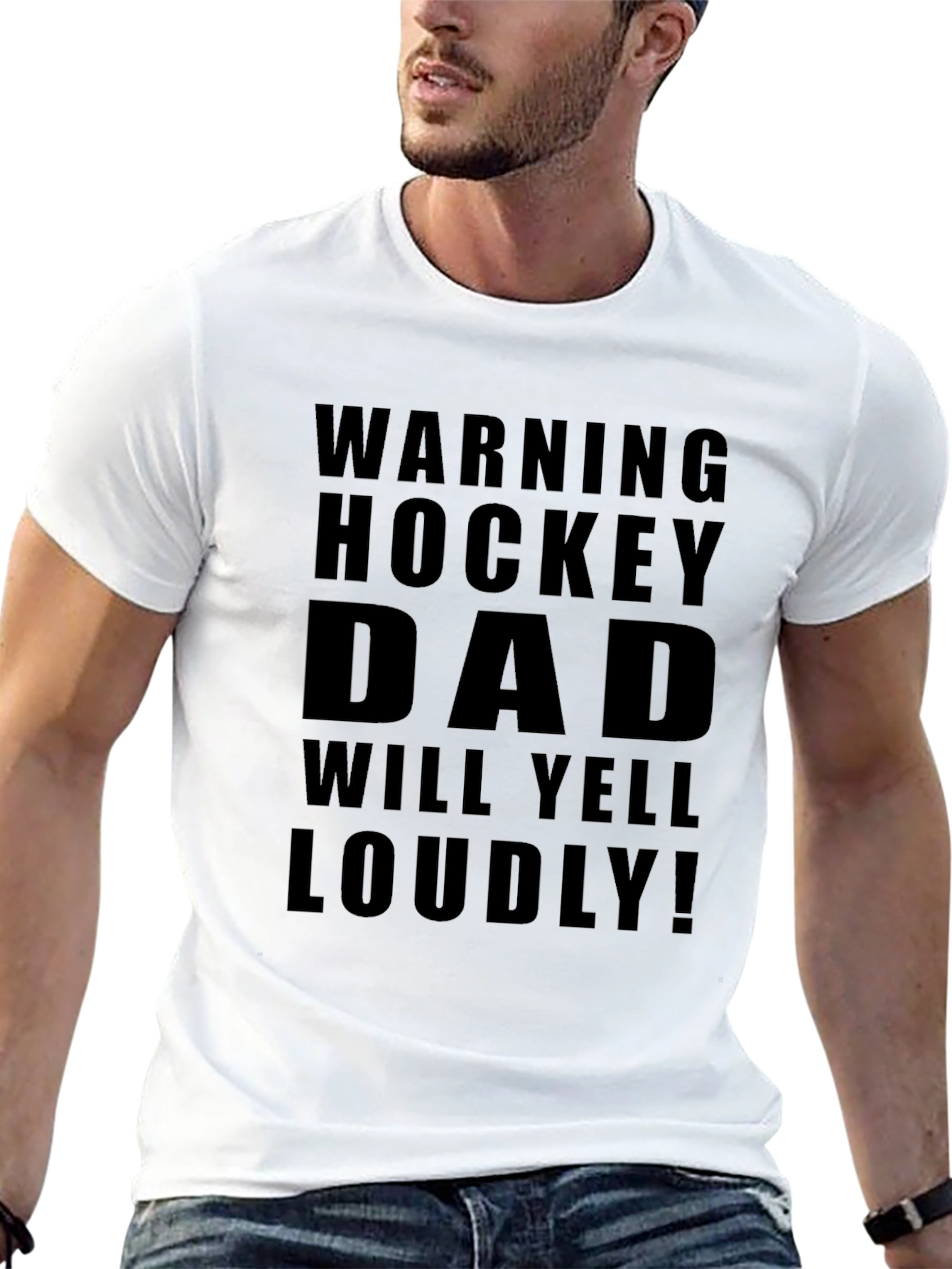 Warning Hockey Dad T-Shirt - Loud Supporter Tee