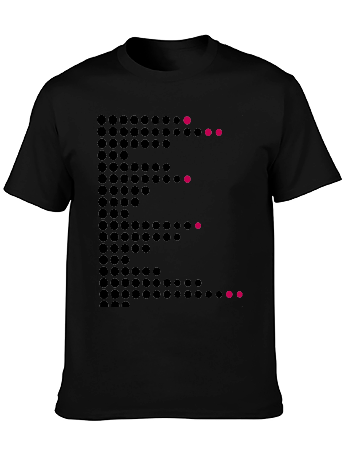 Dot Matrix E Graphic Tee - Modern Mens T-Shirt
