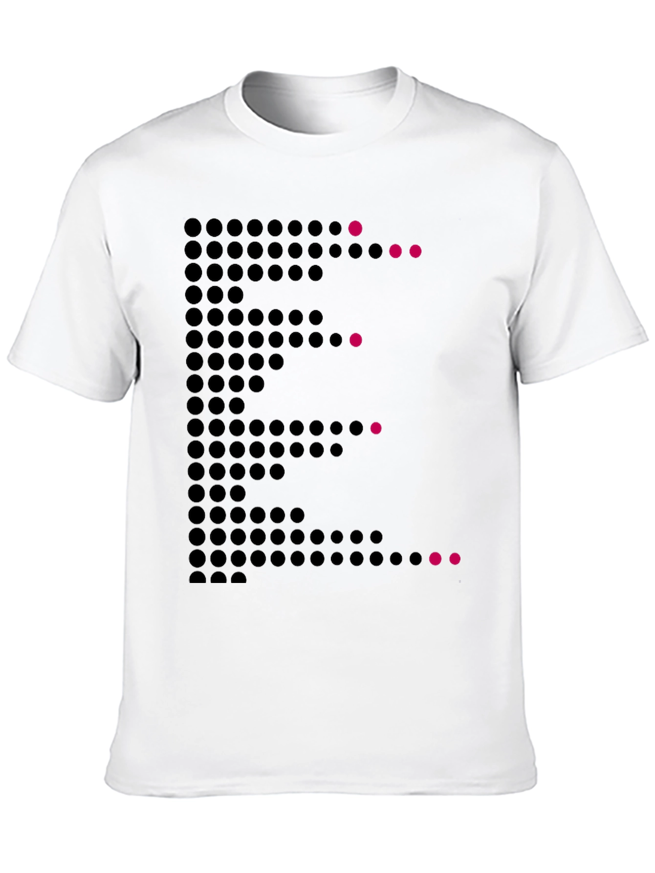 Dot Matrix E Graphic Tee - Modern Mens T-Shirt