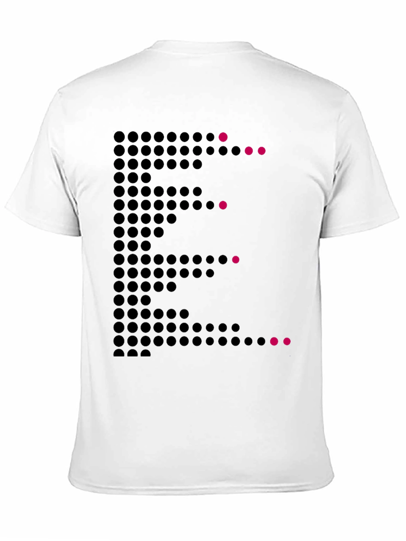 Dot Matrix E Graphic Tee - Modern Mens T-Shirt