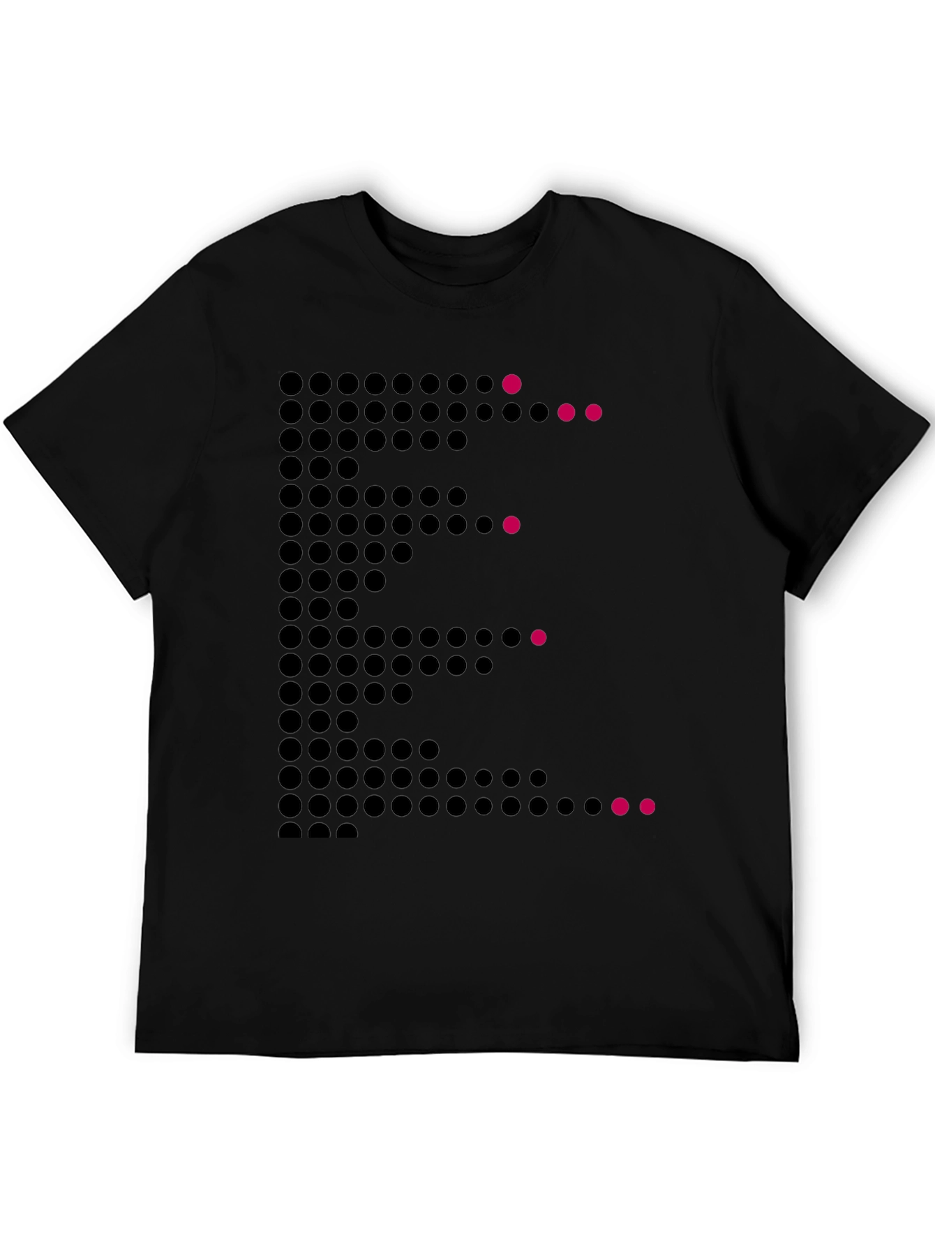 Dot Matrix E Graphic Tee - Modern Mens T-Shirt