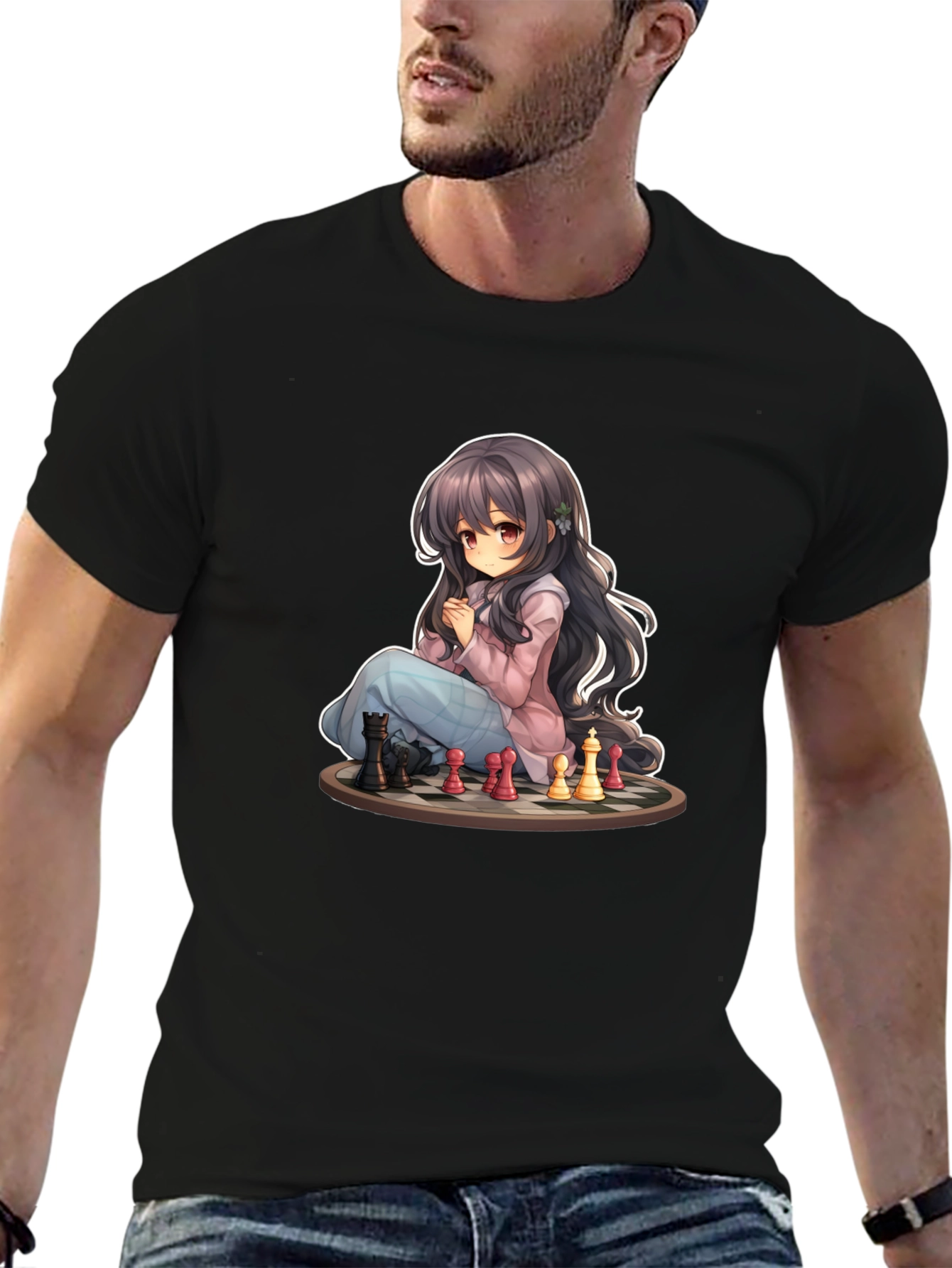 Anime Chess T-Shirt - Unique Graphic Tee