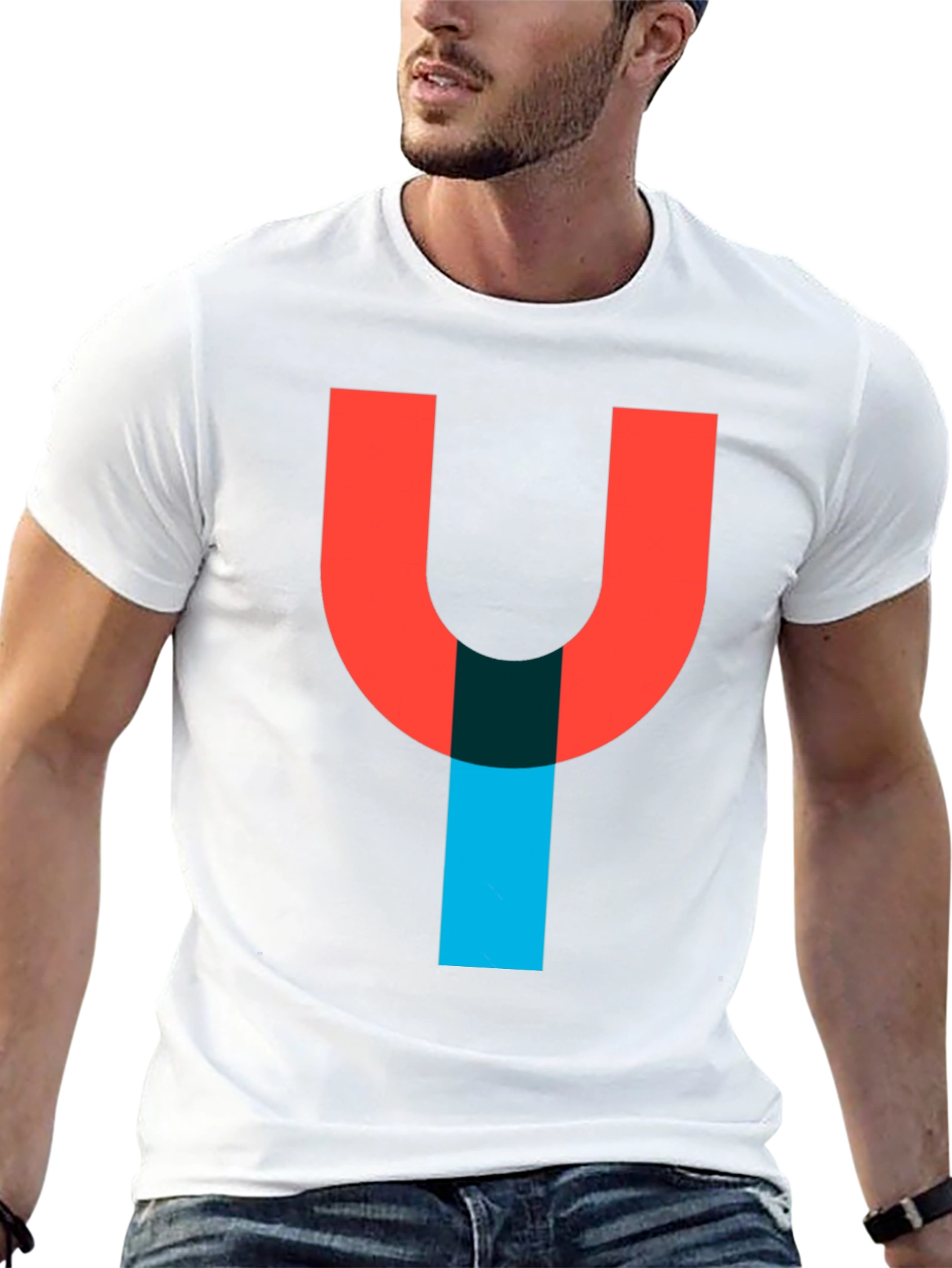 Modern Letter Y Graphic Tee - Casual Style