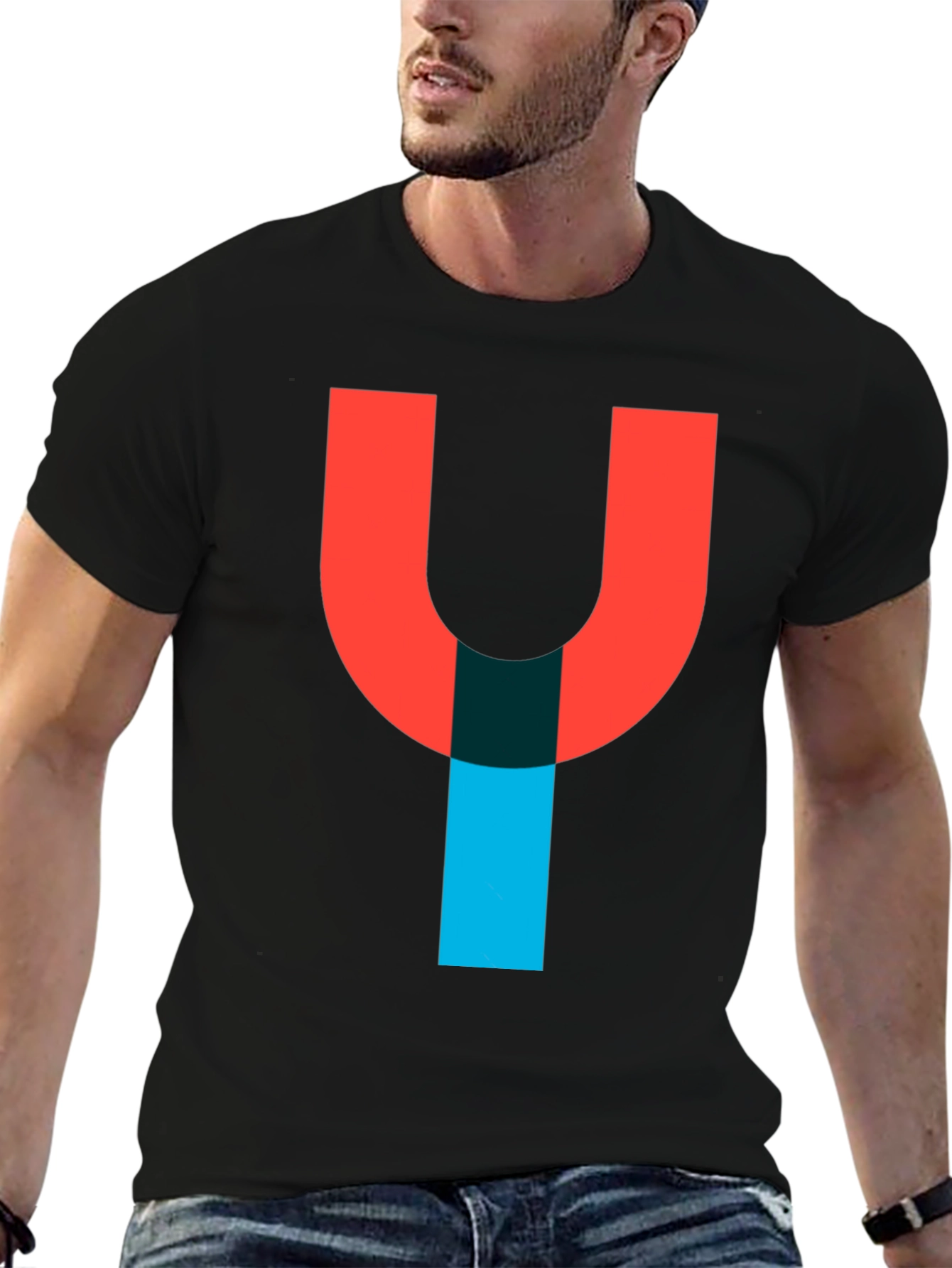 Modern Letter Y Graphic Tee - Casual Style