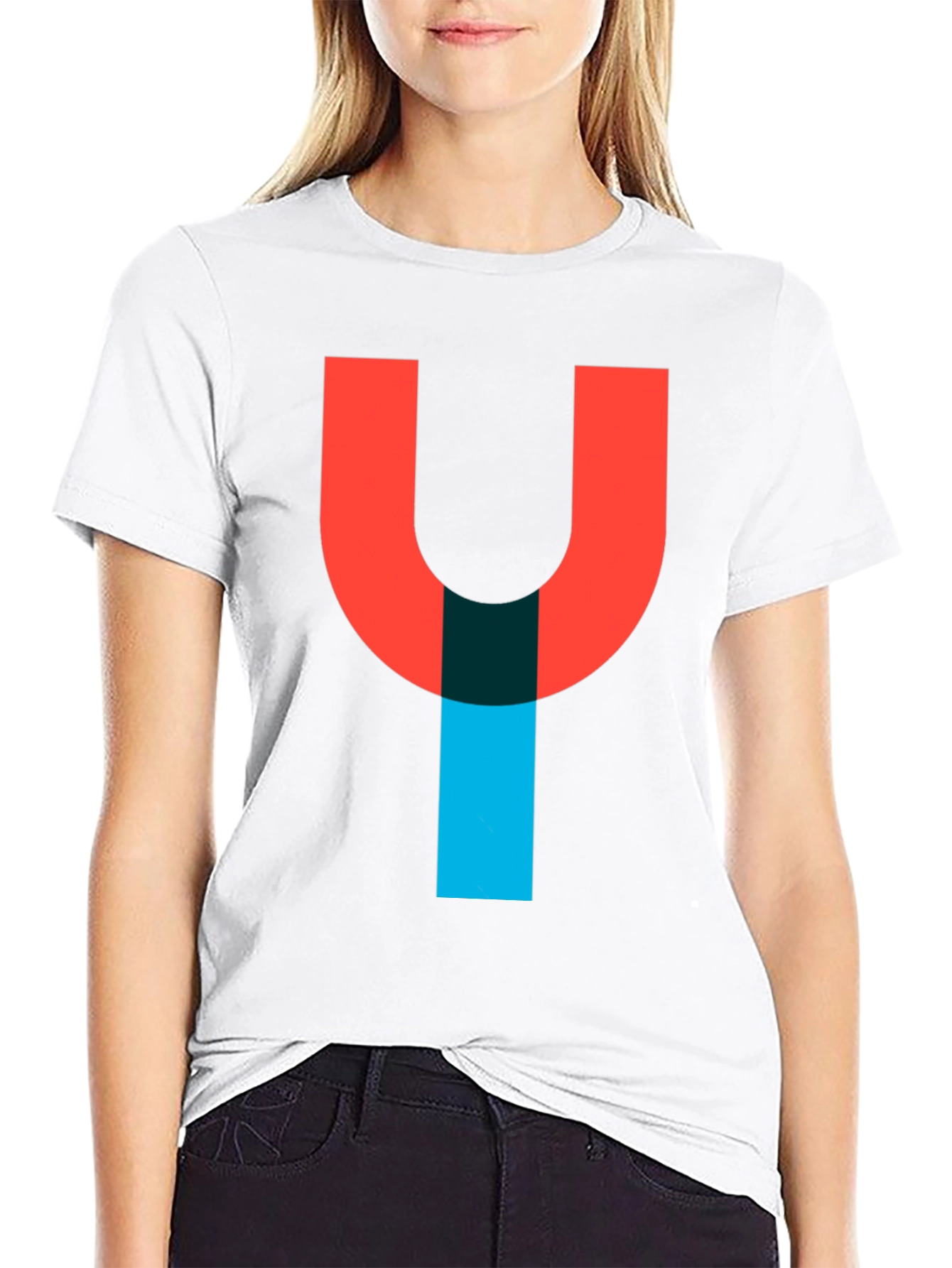 Modern Letter Y Graphic Tee - Casual Style