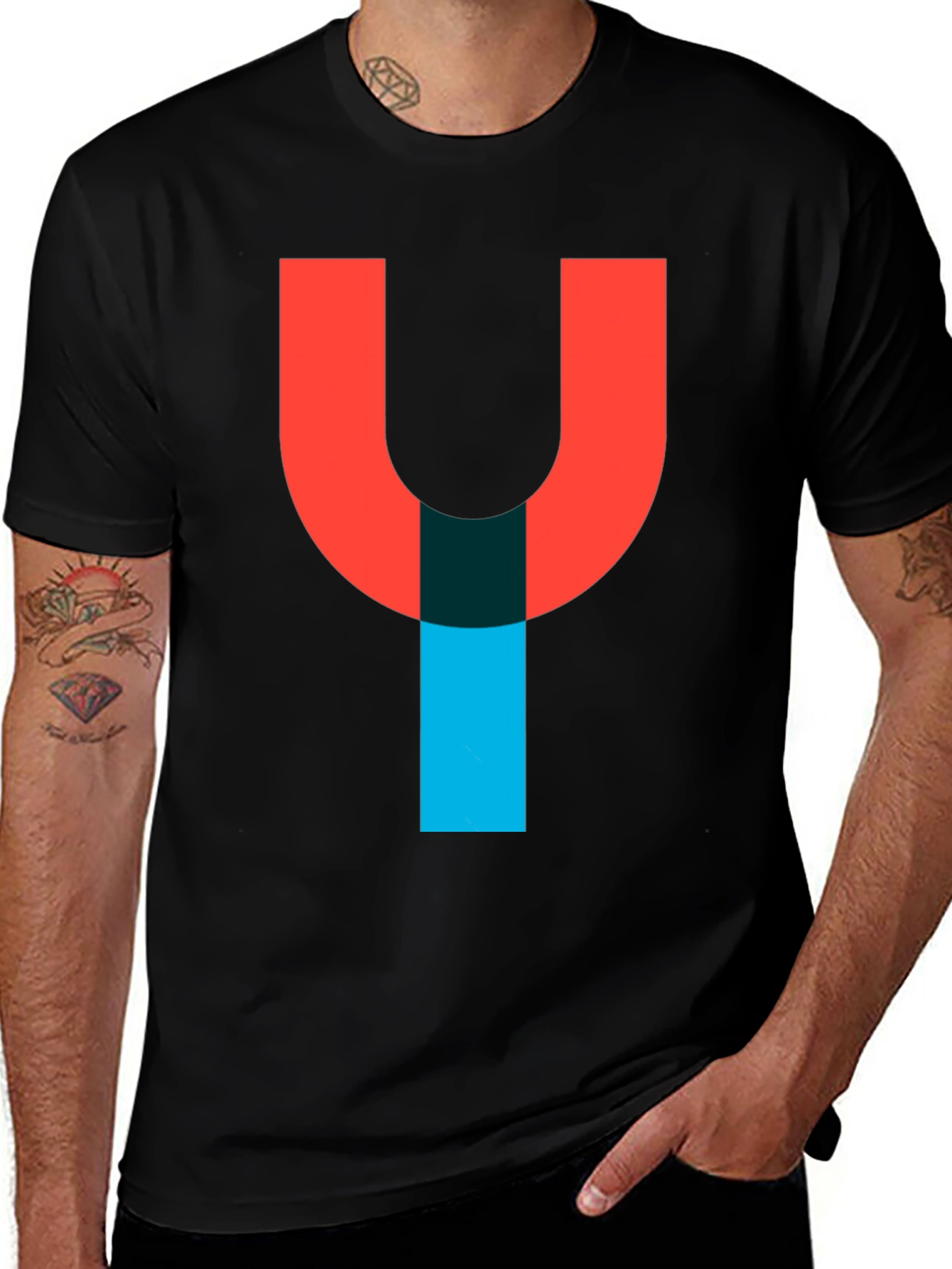 Modern Letter Y Graphic Tee - Casual Style